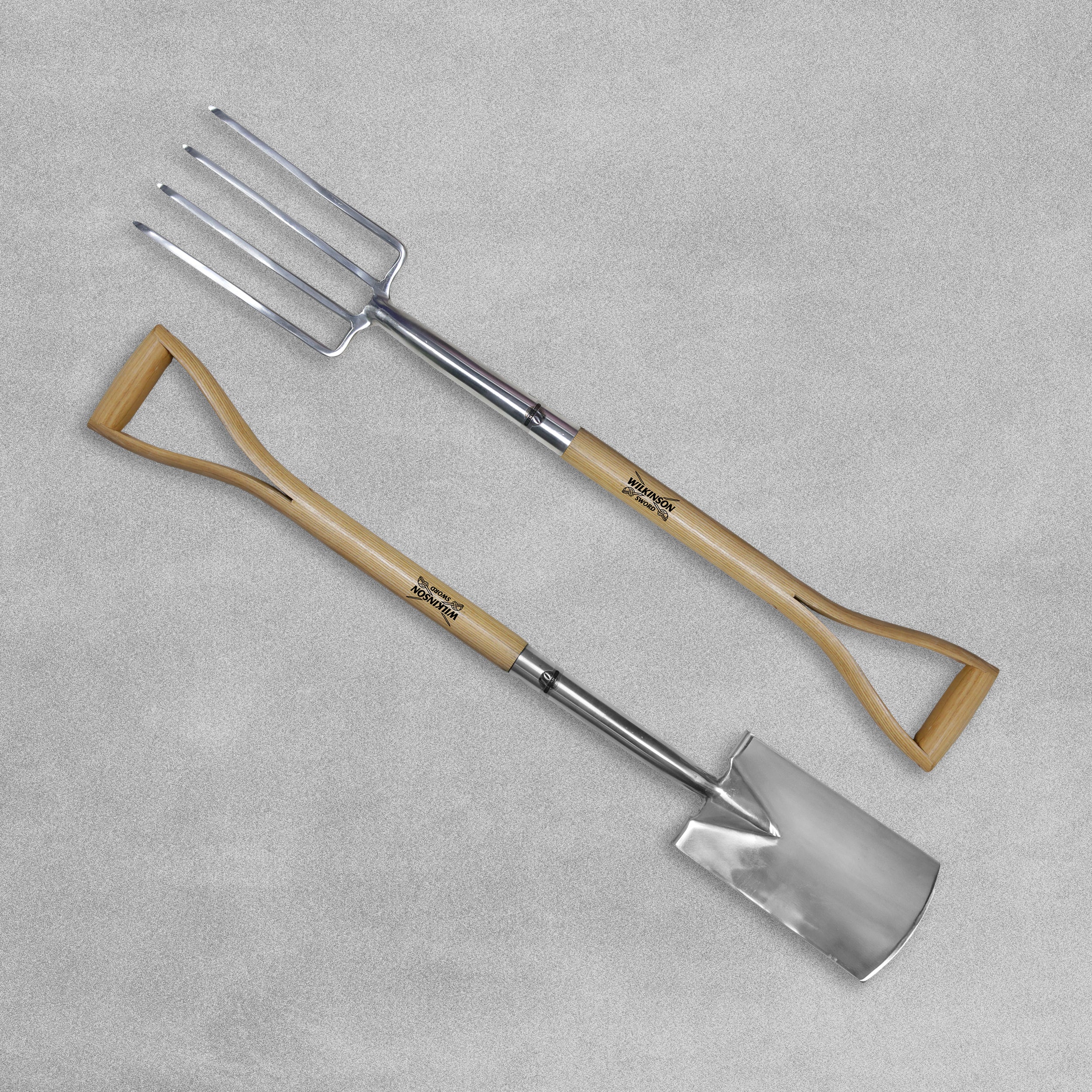 Garden spade and fork on sale set stainless steel