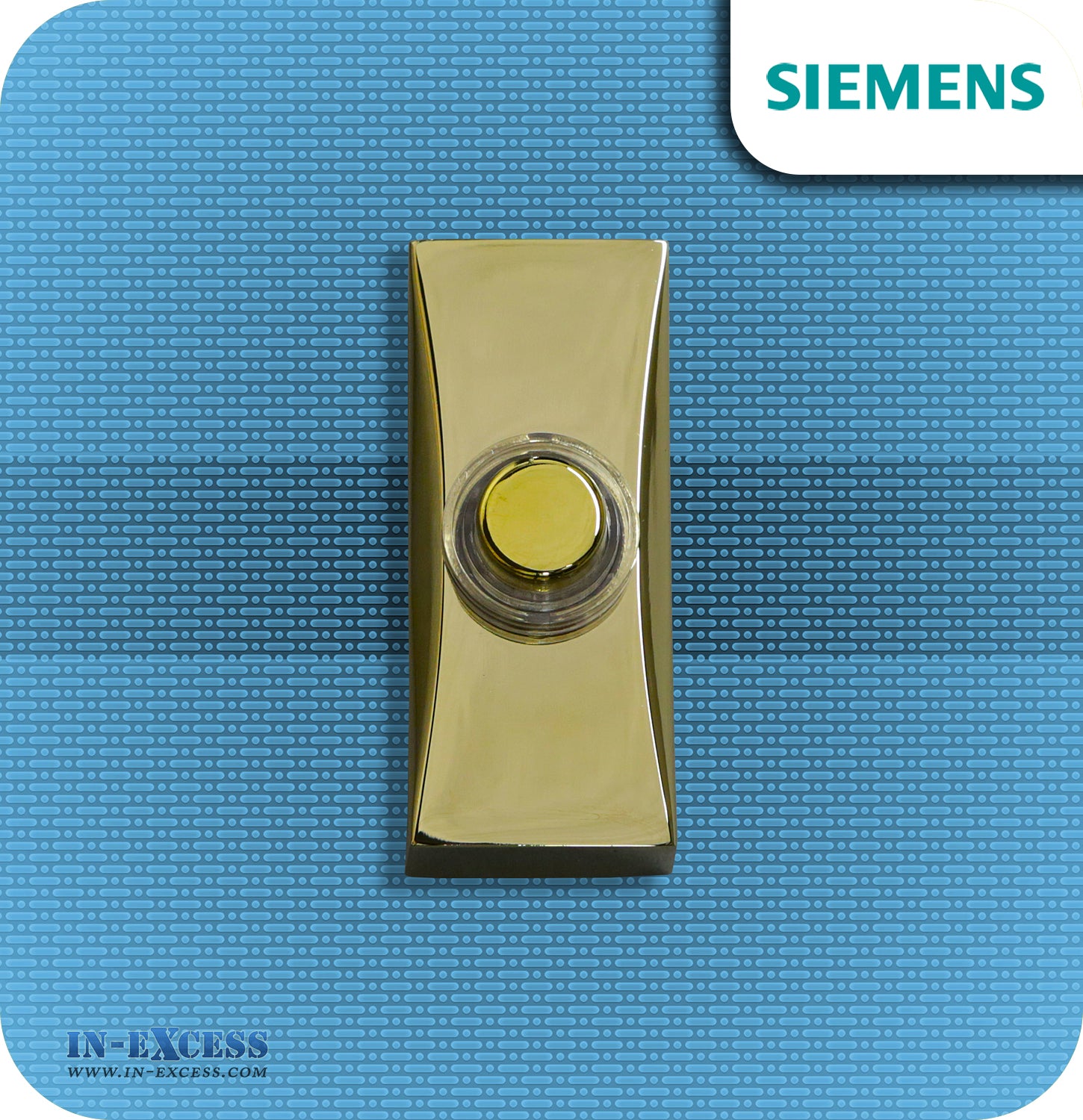 Siemens Brass Effect Wired Bell Push For Wired Door Chimes - JSJS-312