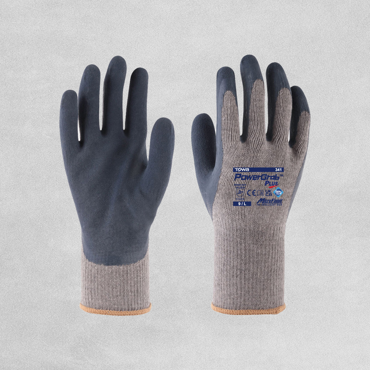 Towa PowerGrab Plus Gloves - Grey - Large