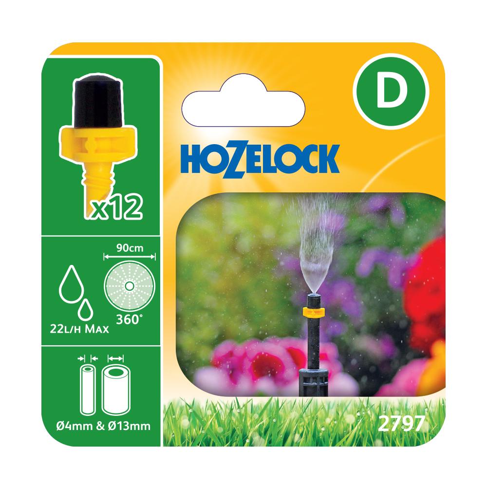 Hozelock 2797 Mister Micro Jet 4mm & 13mm - Pack of 12