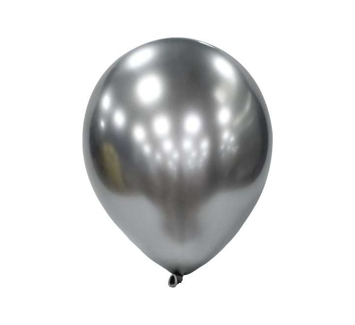 GLOBOS PAYASO Platinum Metallic Silver 11" Balloons - Pack of 12