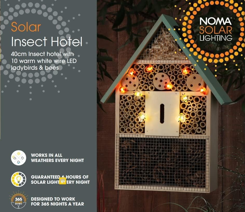 Noma Solar Powered 40cm Insect Hotel