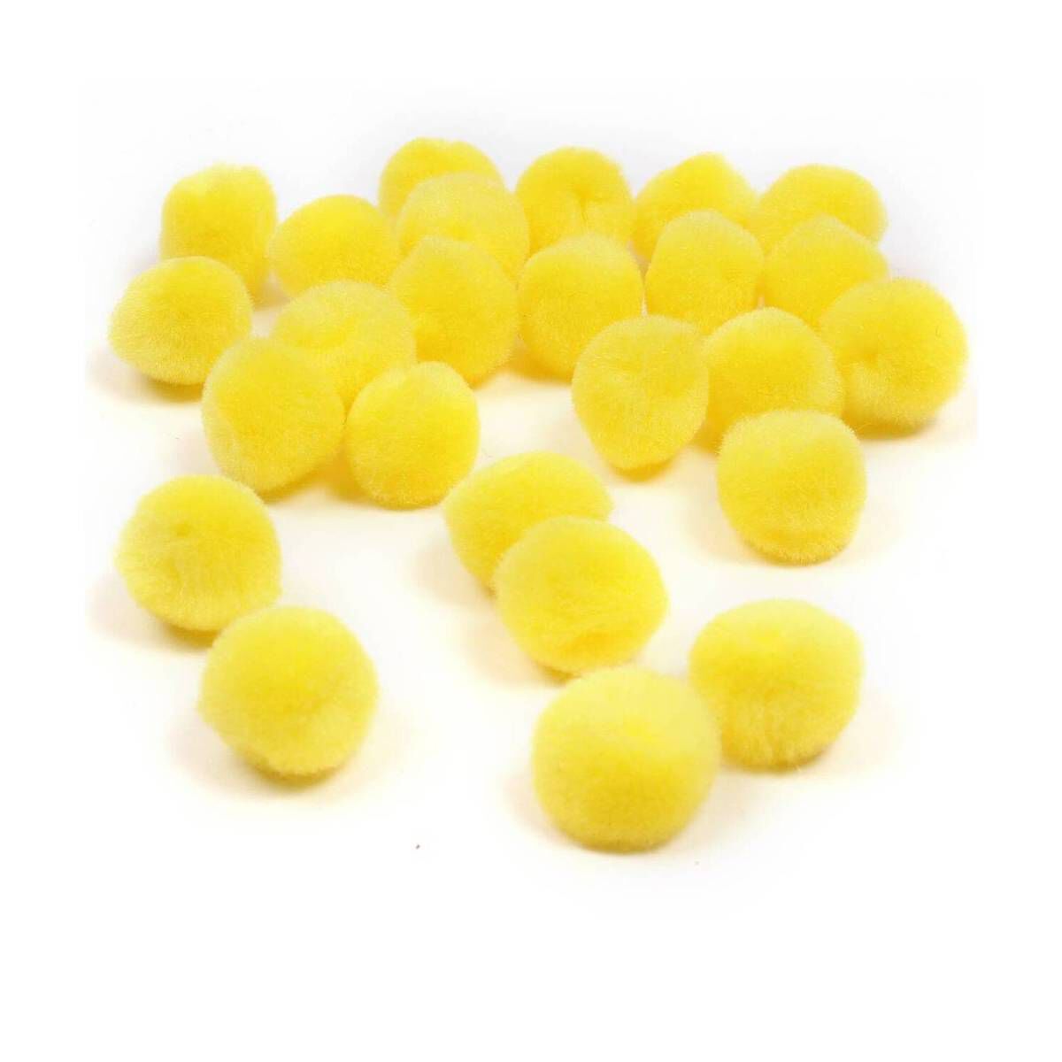 Yellow Pom Poms - Pack of 100