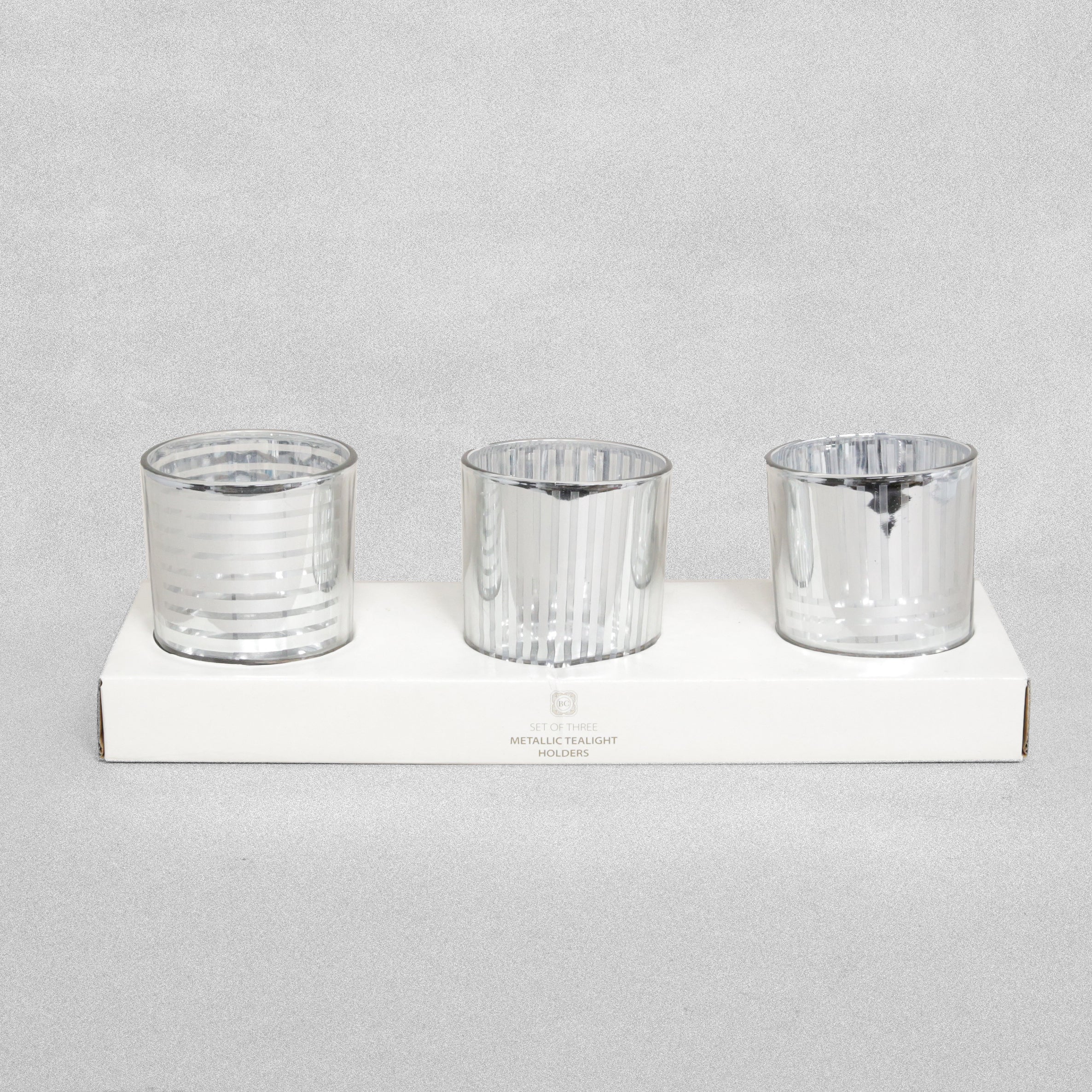 Metallic Tealight Holders - 3pcs