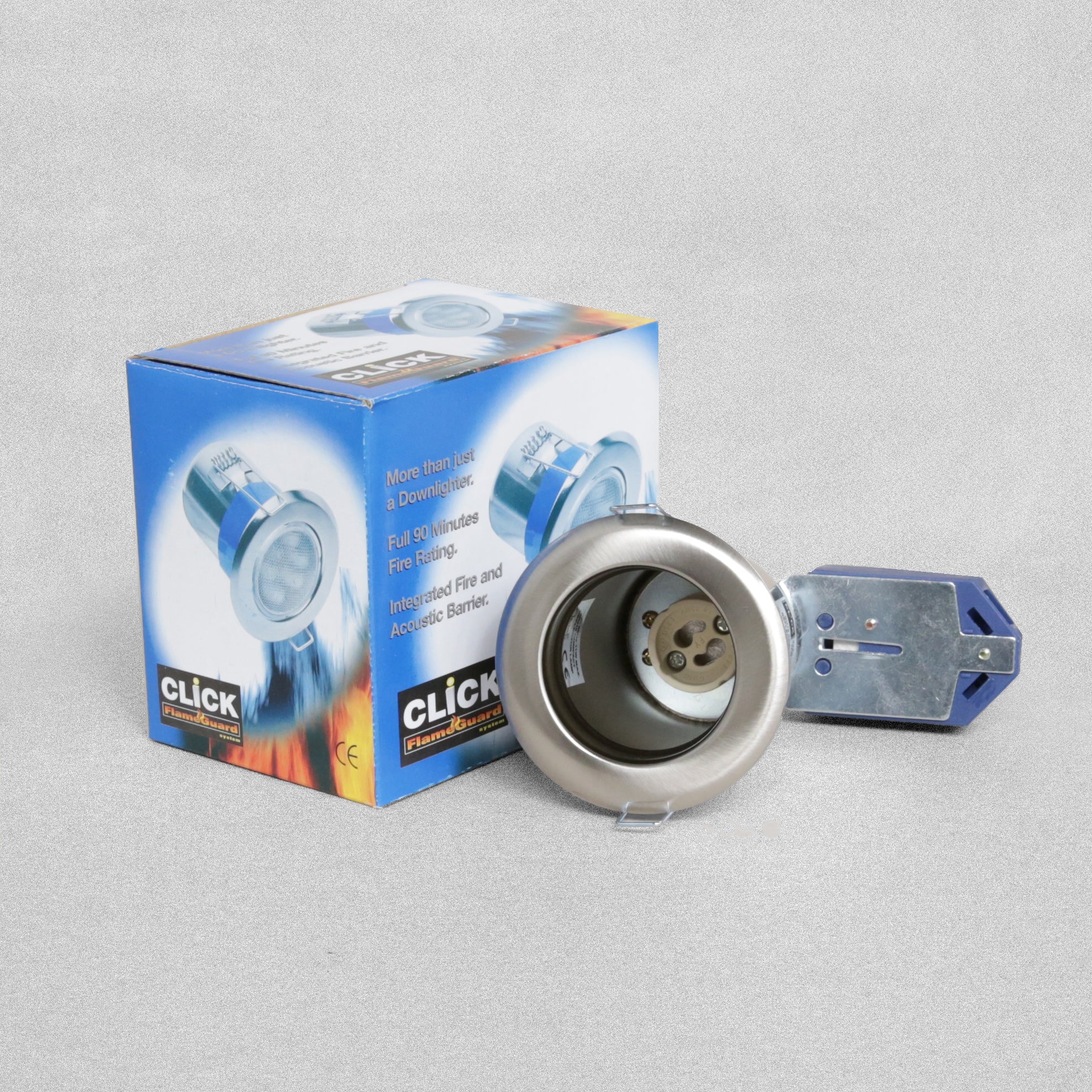 Click 240V GU10 Fire Rated Downlight - Satin Chrome