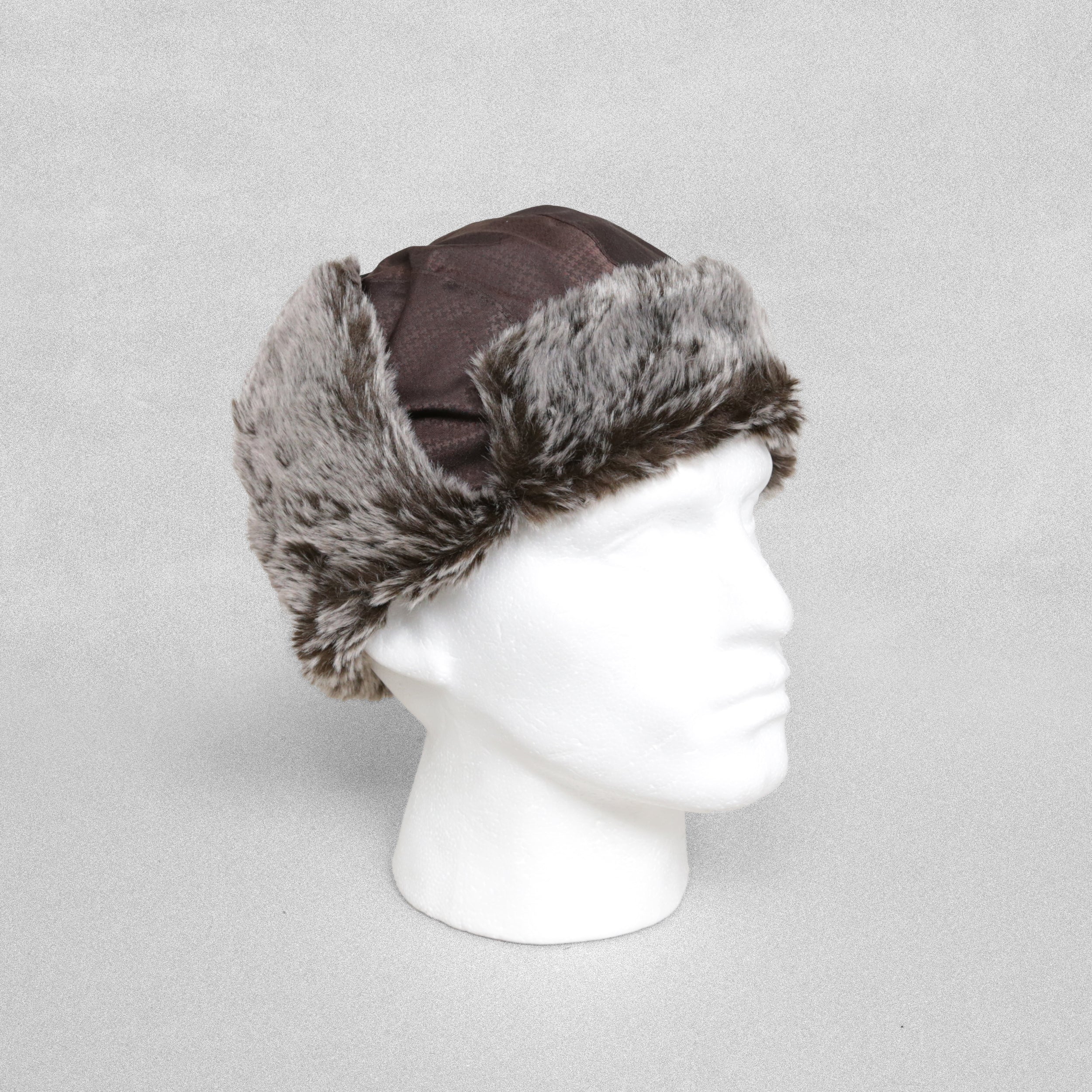 Arctic Fox Trapper Hat with Faux Fur - Brown