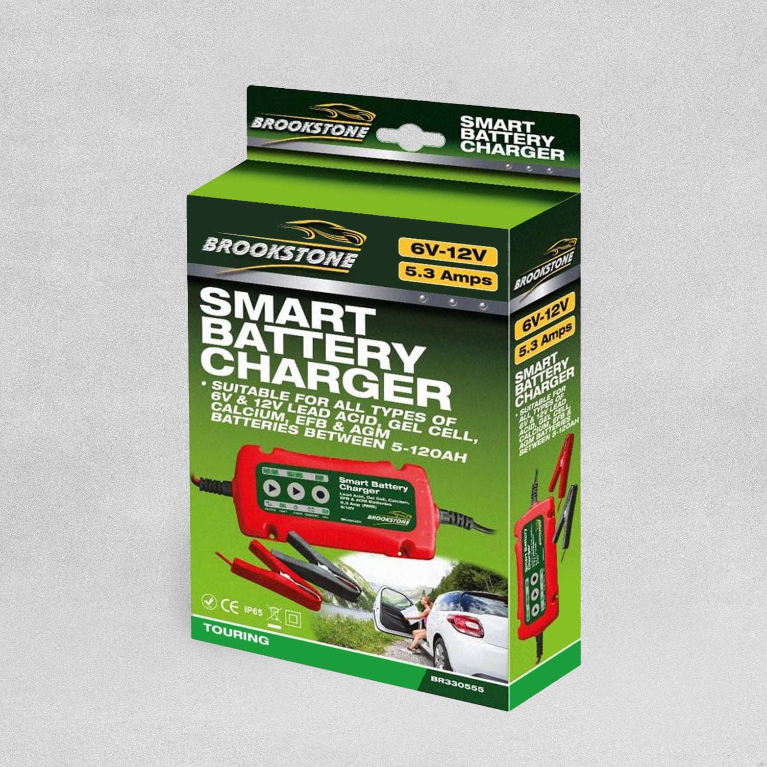 Brookstone Smart Battery Charger 6V-12V