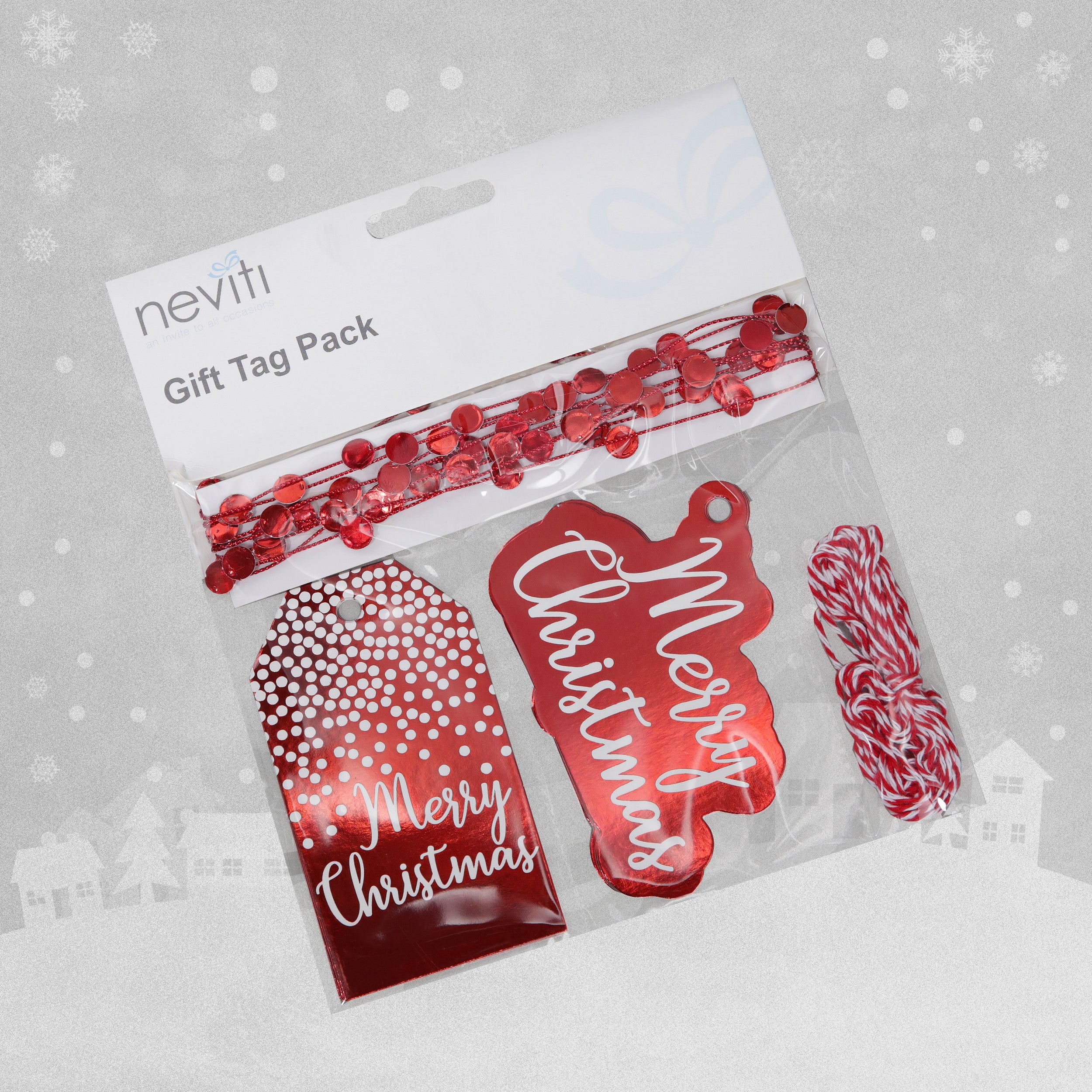 Red Christmas Gift Tag Pack