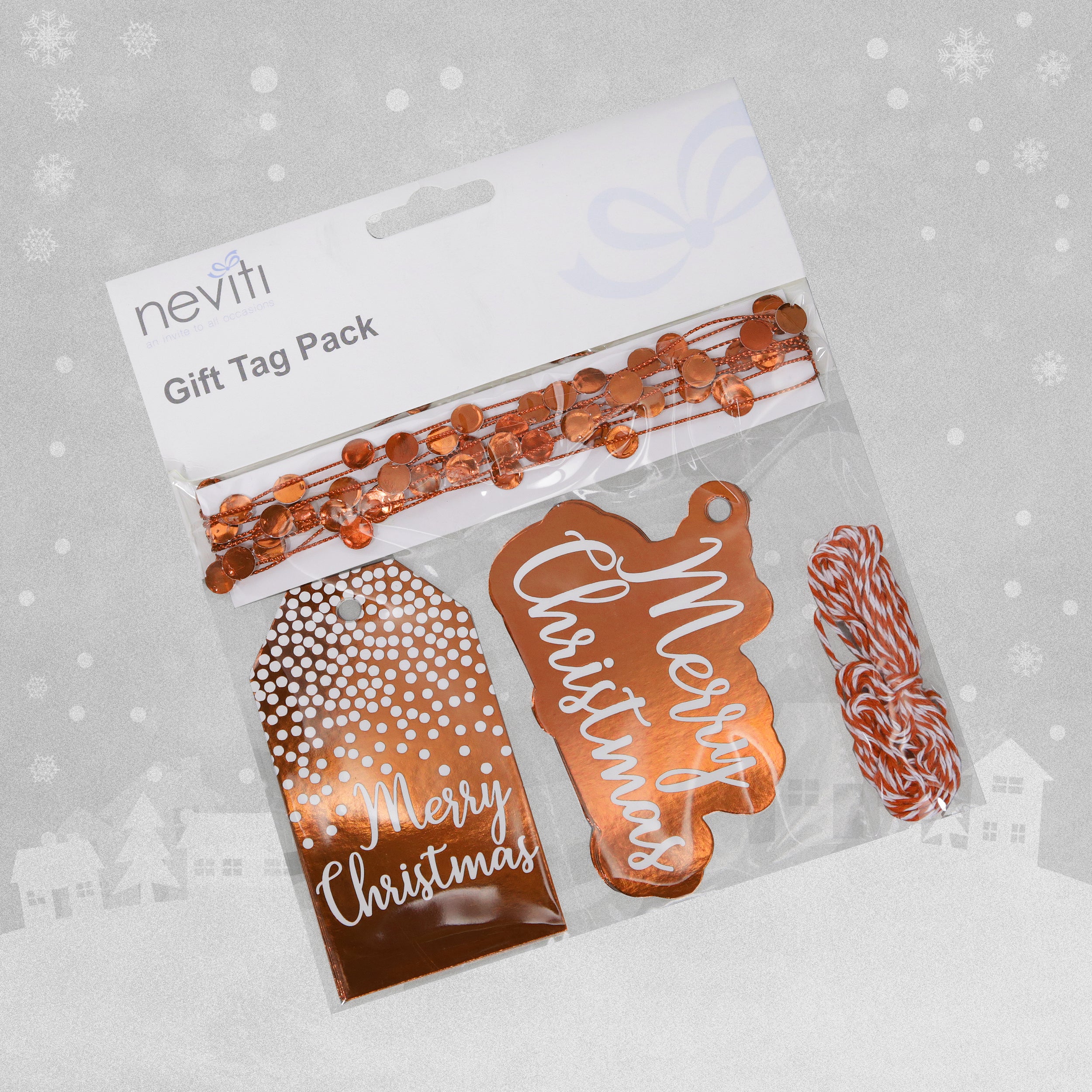 Rose Gold Christmas Gift Tag Pack