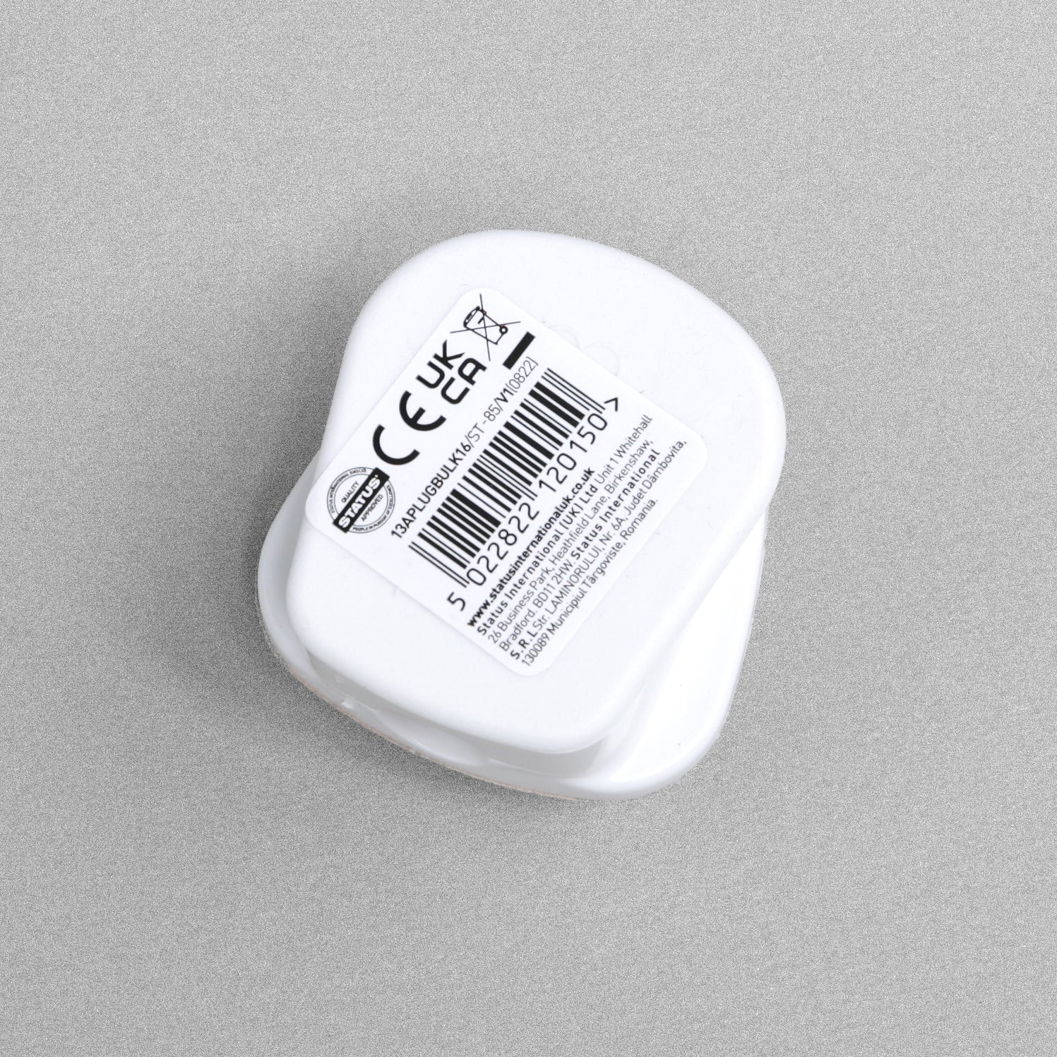 Status Fused 13A Plug - White