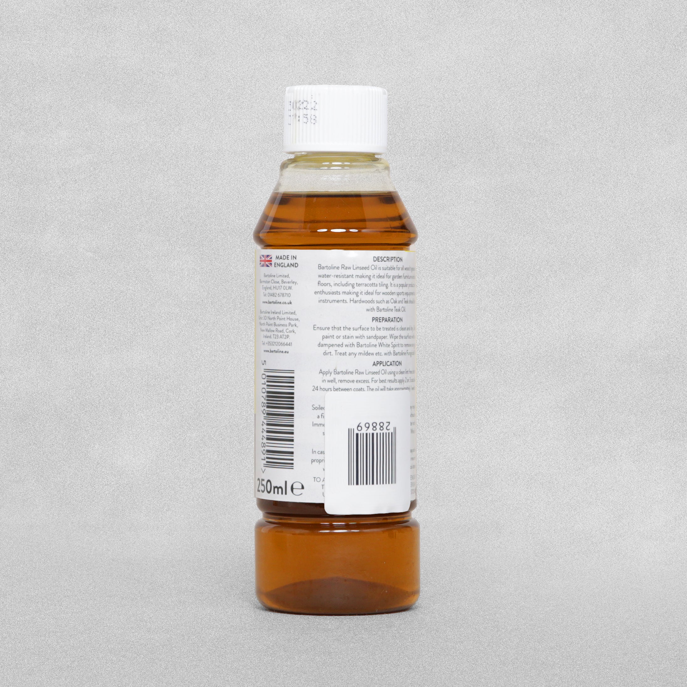 Bartoline Natural Oil Replacement Raw Linseed Oil - 250ml