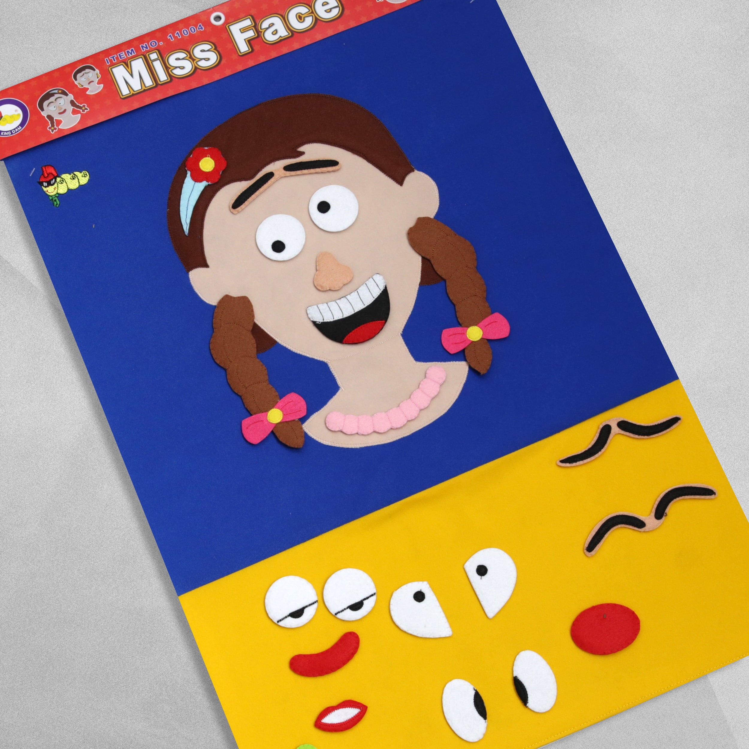 'Miss Face' Wall Hanging Felt Activity Kit - Learn French