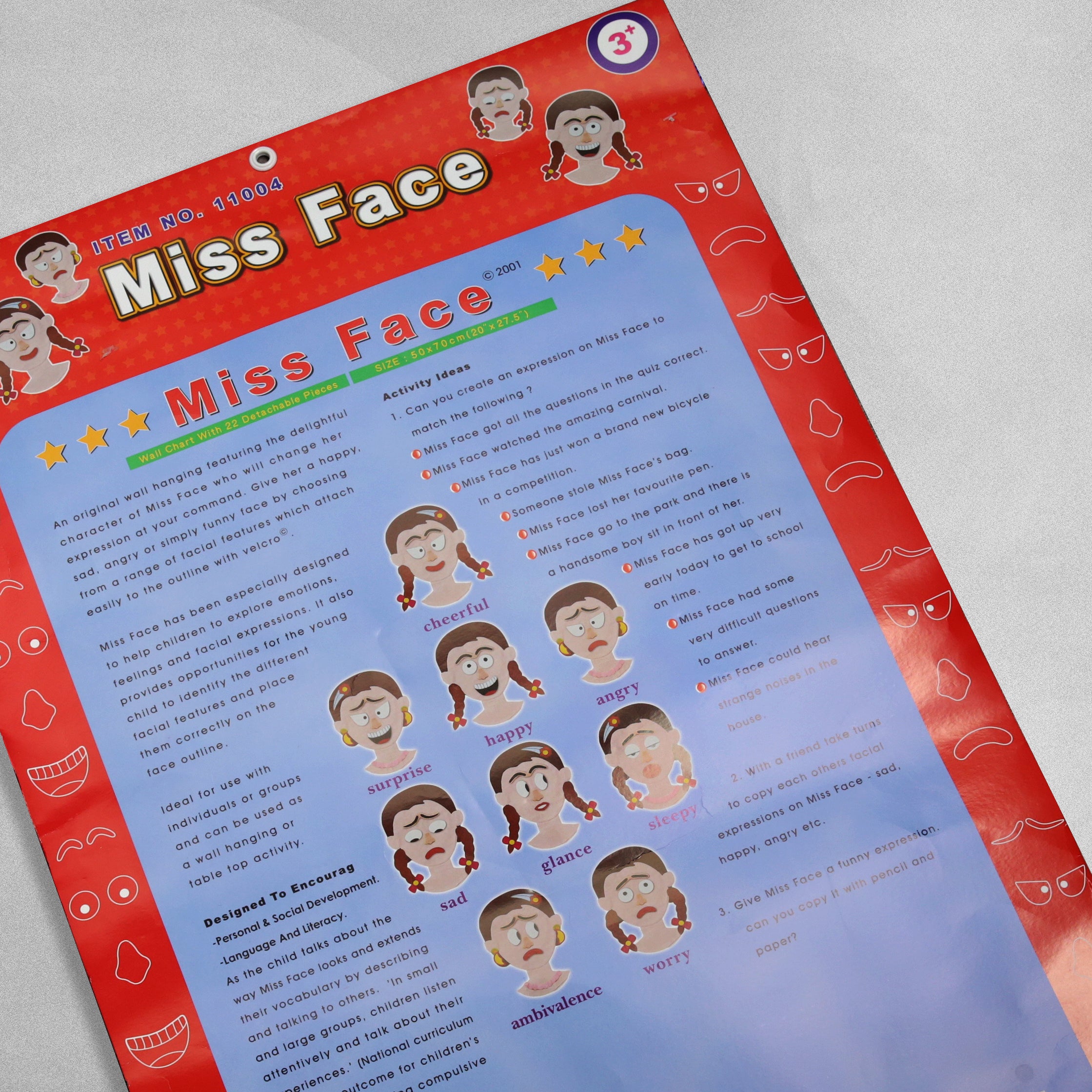 'Miss Face' Wall Hanging Felt Activity Kit - Learn French