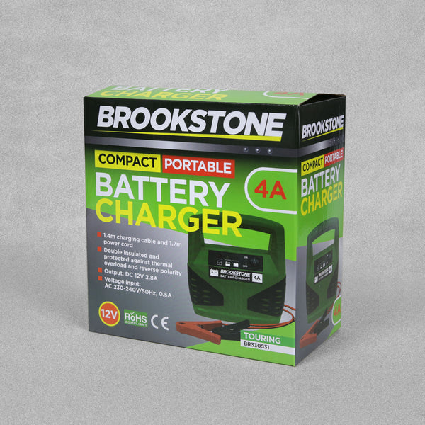 Brookstone Compact Portable Battery Charger 4A 12V In Excess