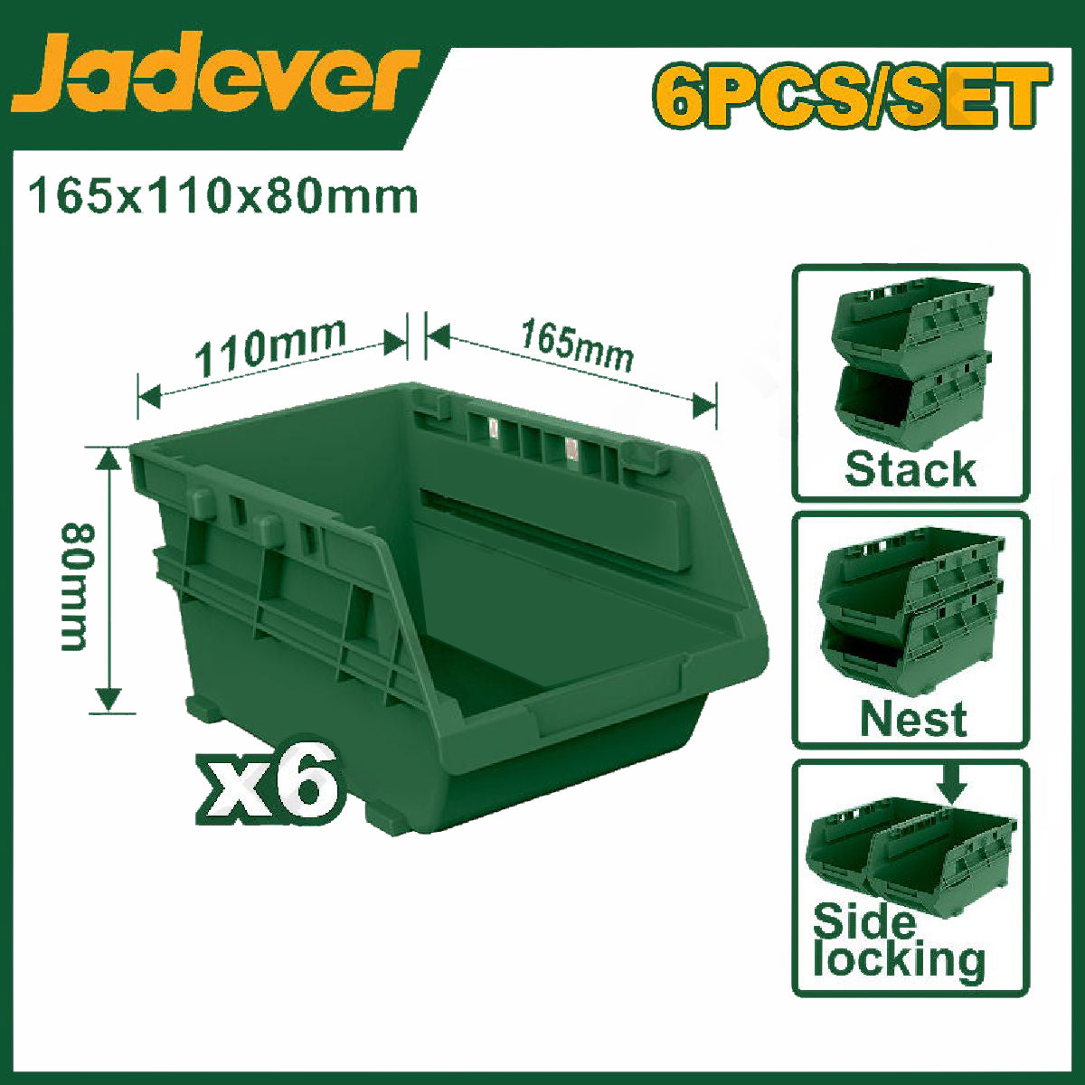 Jadever Storage Bins - 6pcs