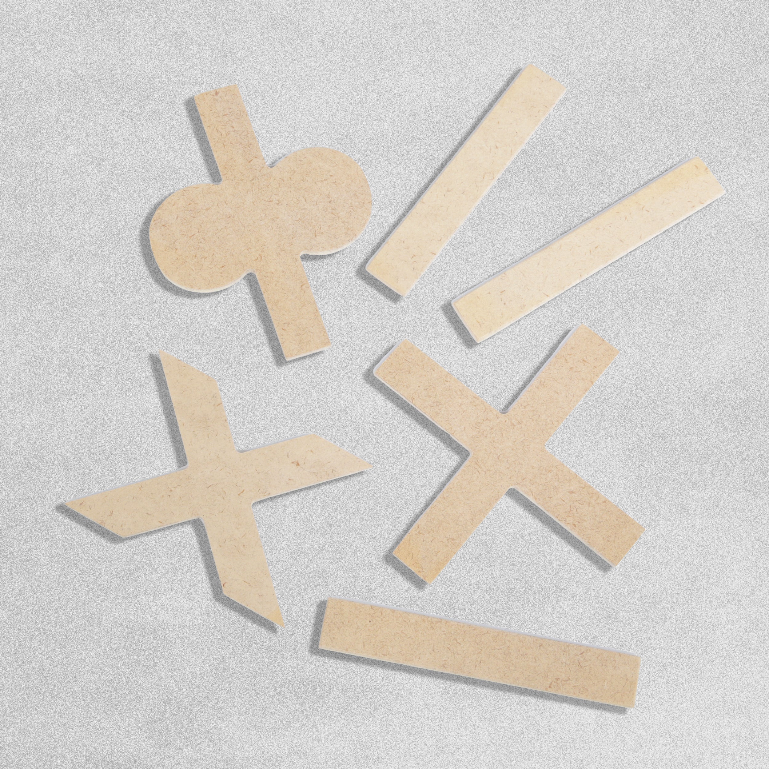 Wooden Maths Symbols - 6pcs