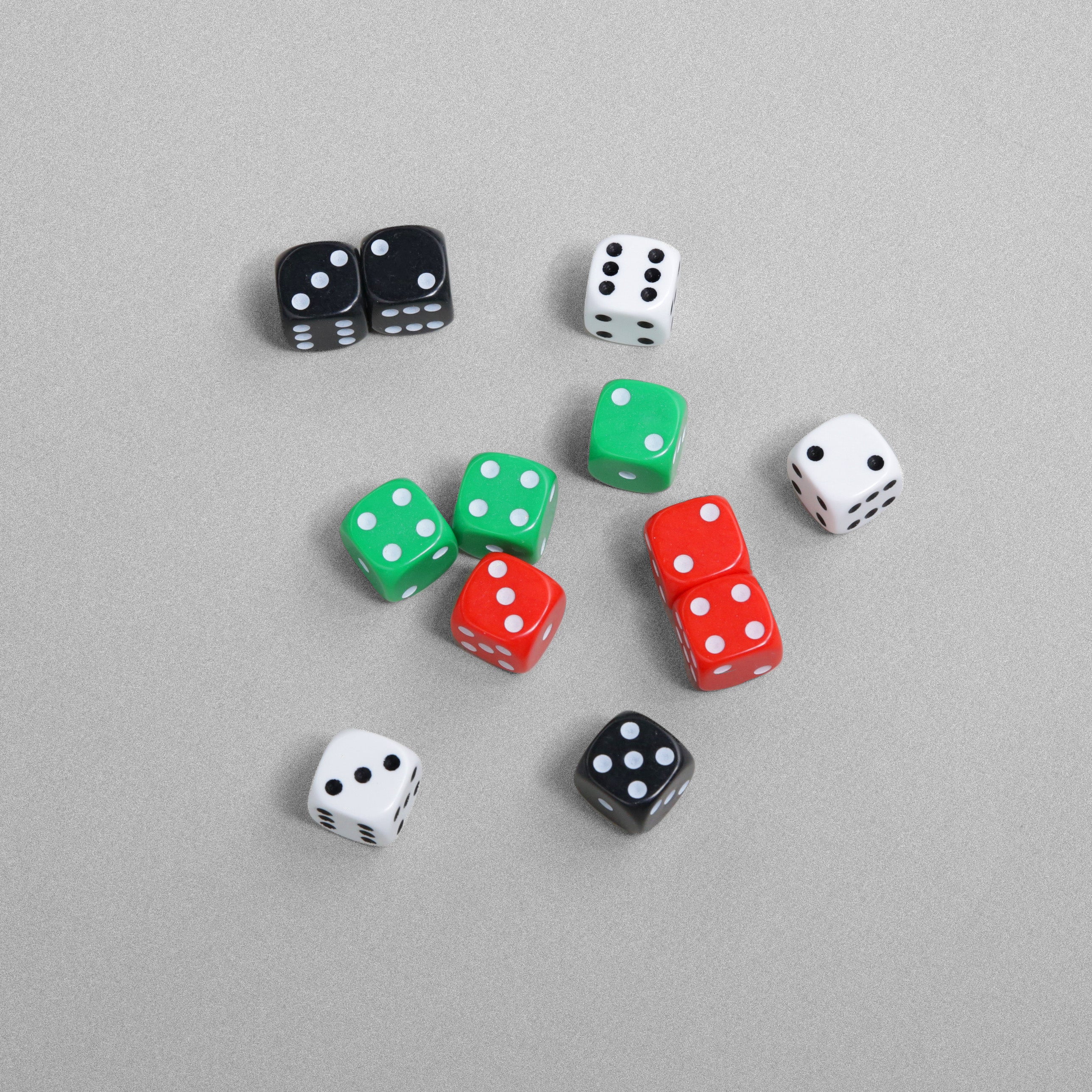 Multi-Coloured Dice - 12 pcs