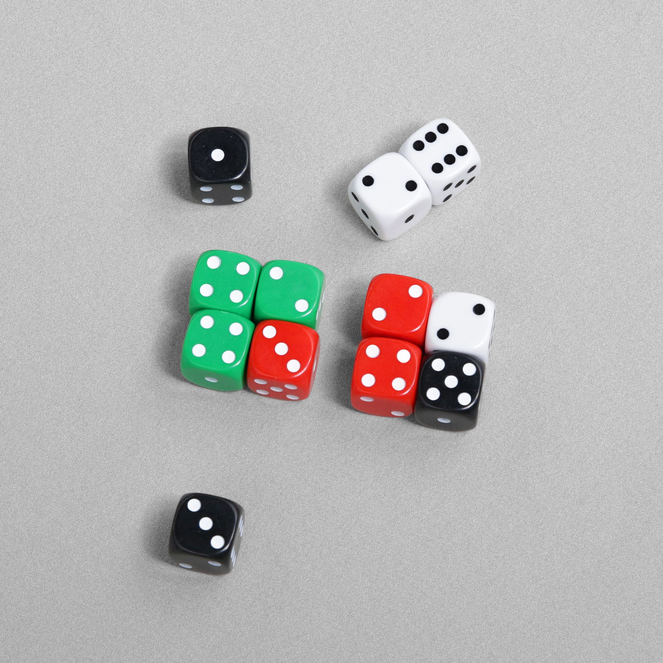 Multi-Coloured Dice - 12 pcs