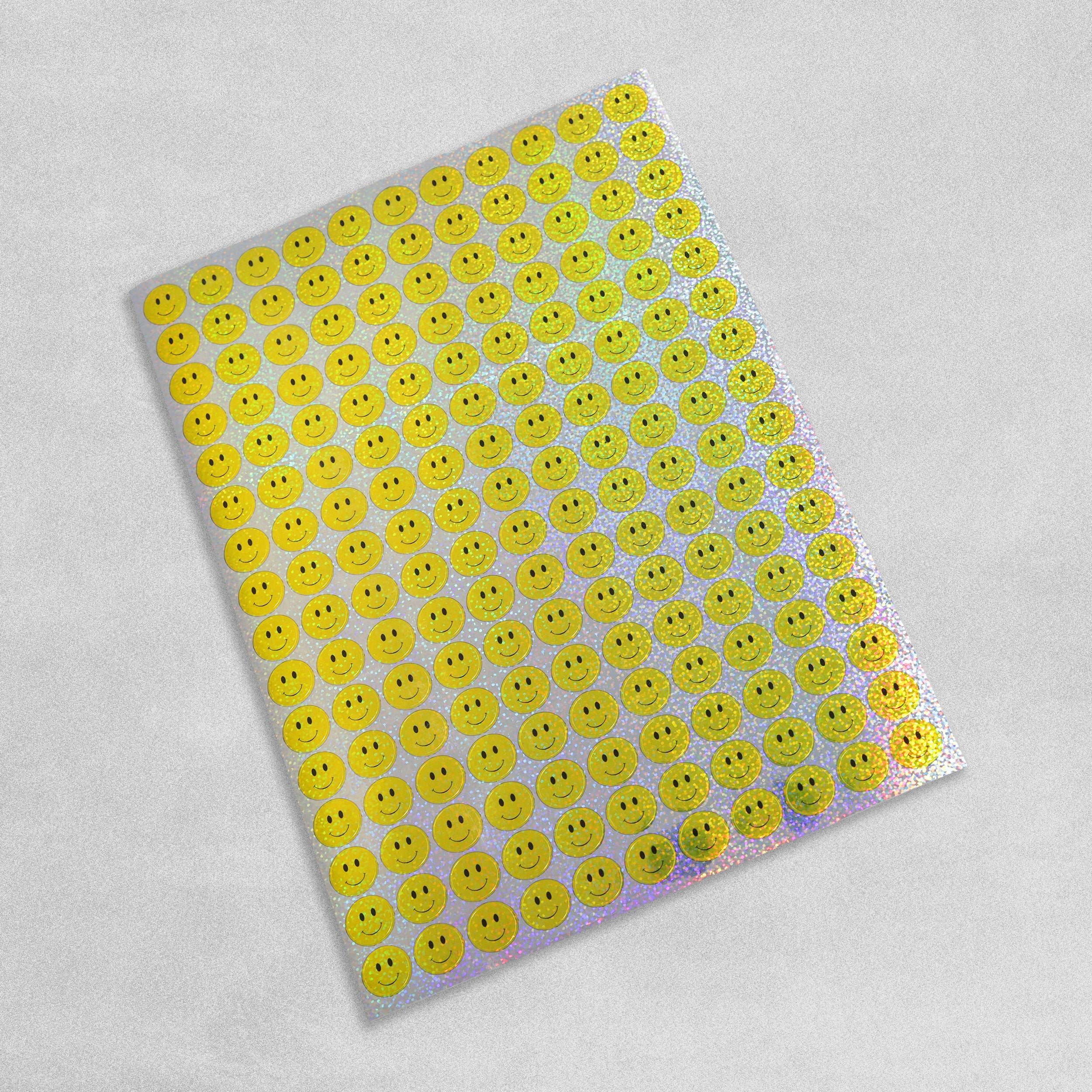 Smiley Face Holographic Sticker Sheets