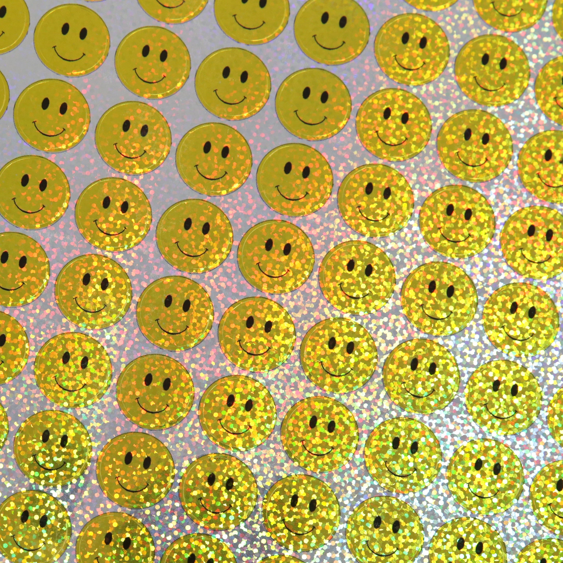 Smiley Face Holographic Sticker Sheets