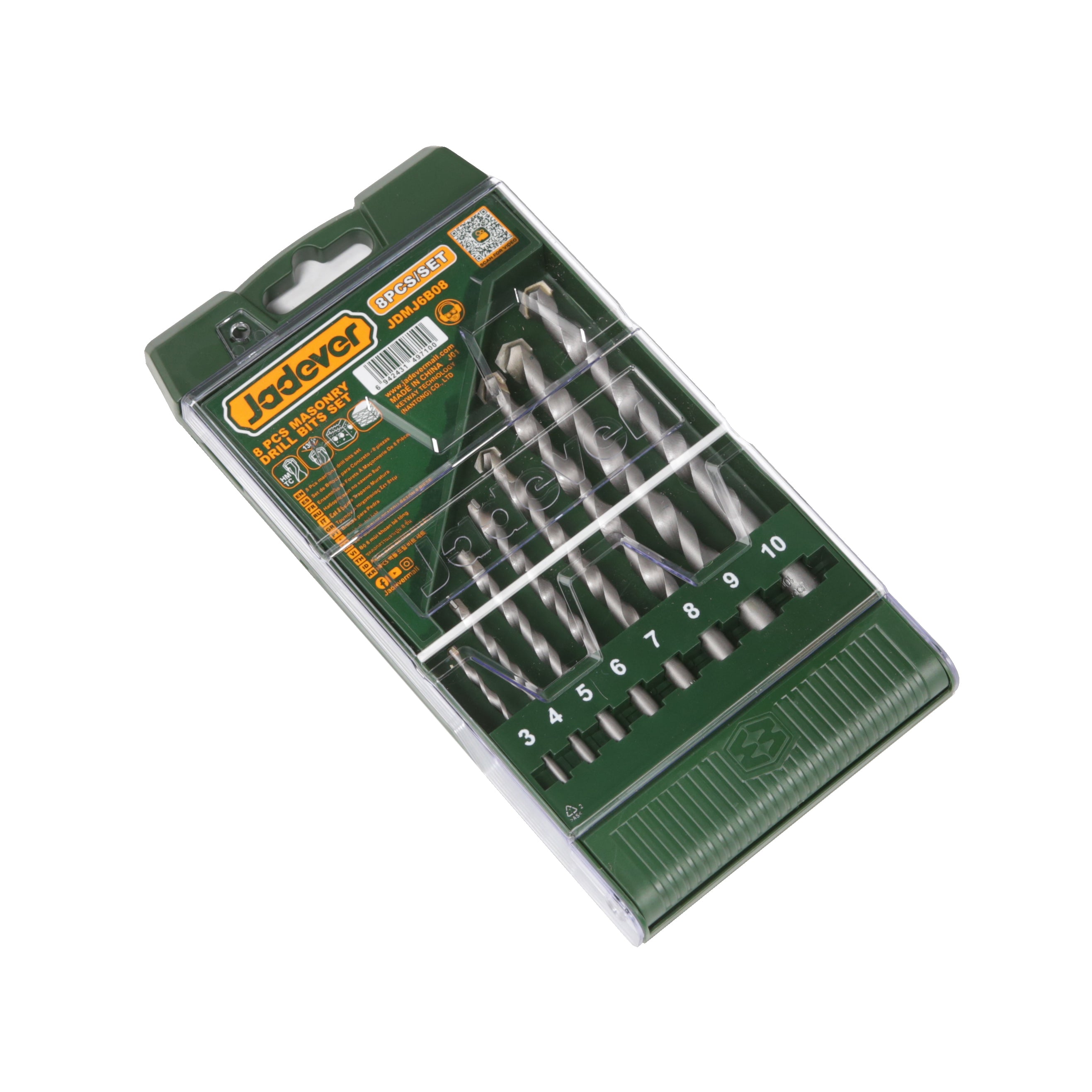 Jadever Masonry Drill Bits Set - 8pcs