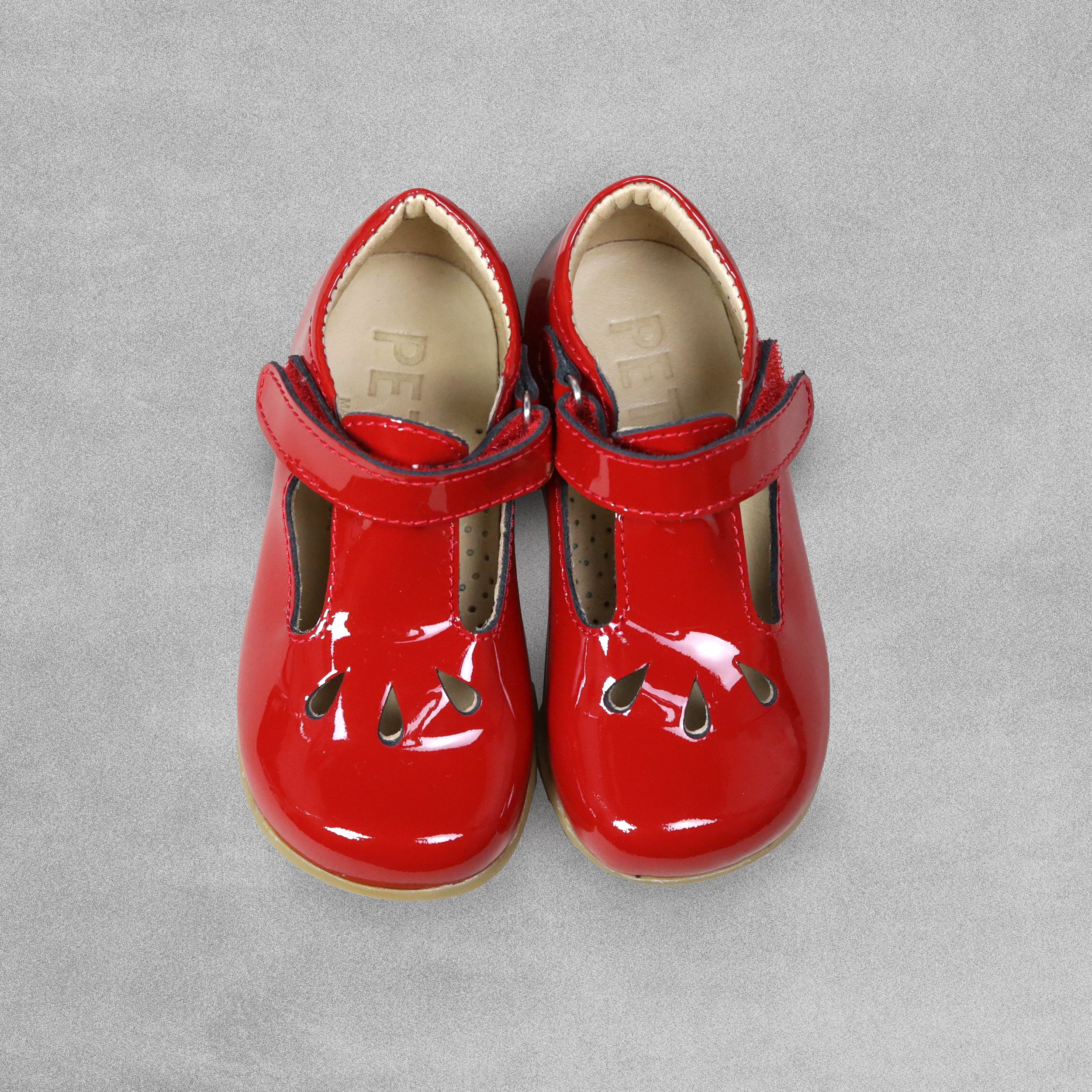 Baby girl red patent cheap leather shoes