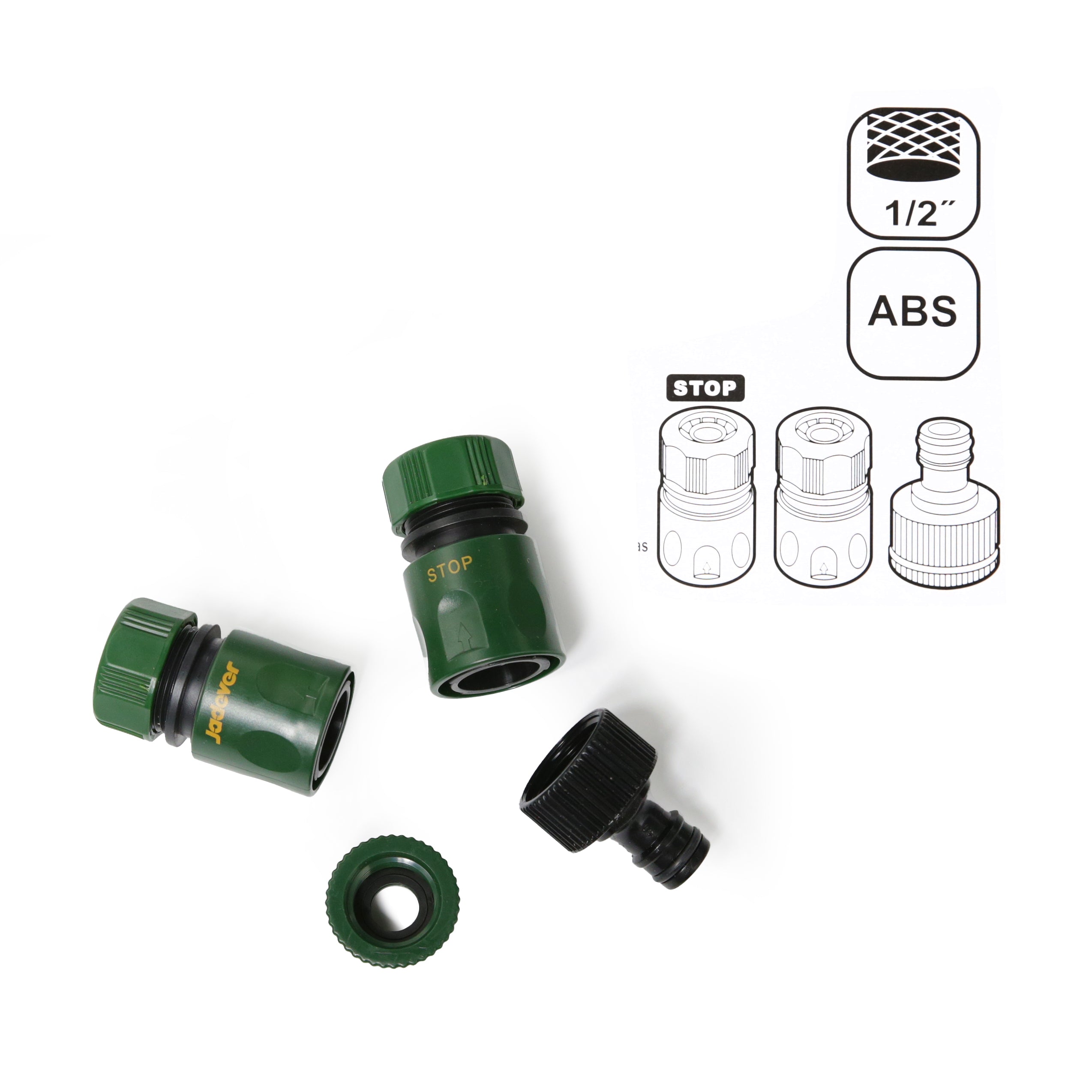 Jadever Hose Quick Connectors Set - 3pcs