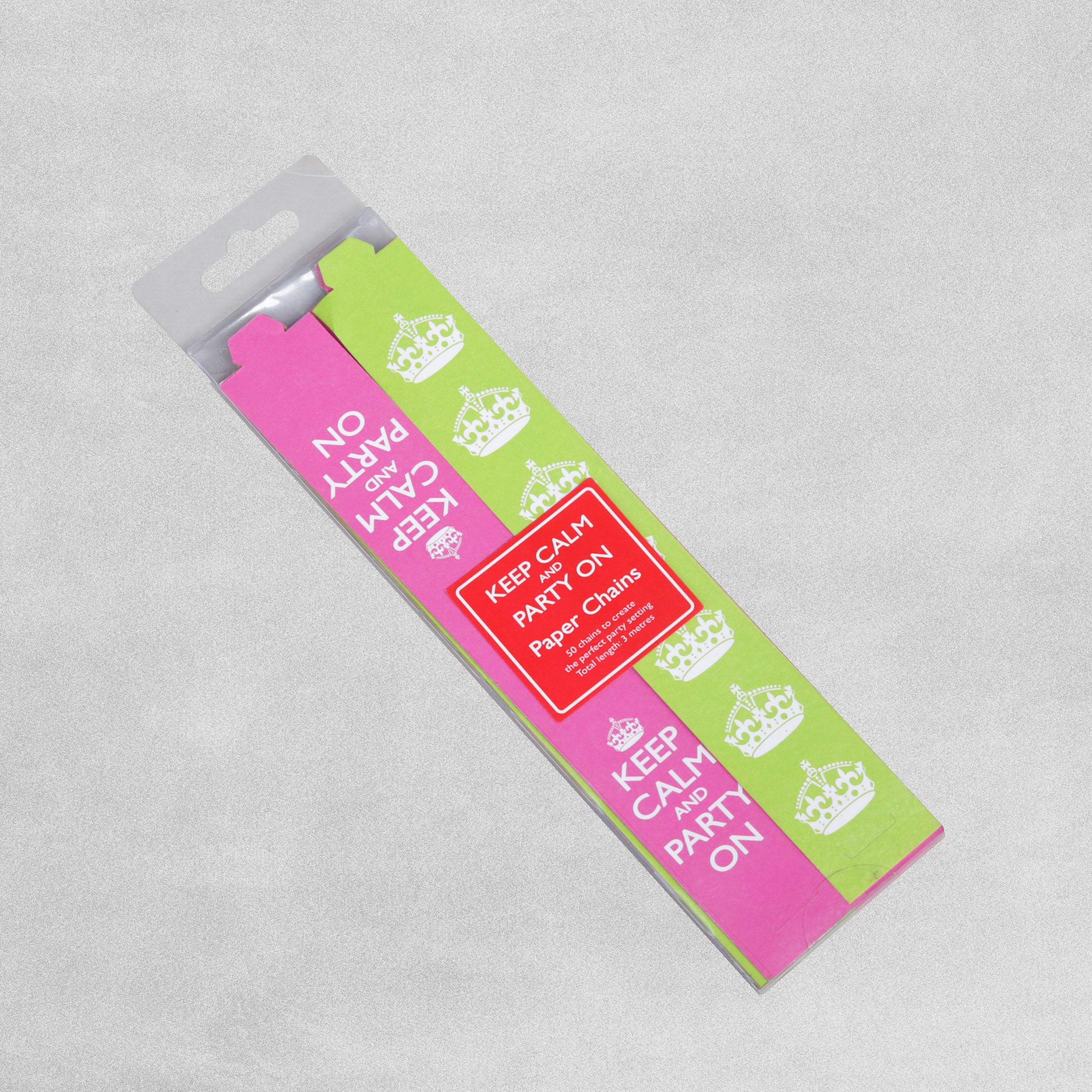 Keep Calm and Party On Paper Chains - Various Colours Available