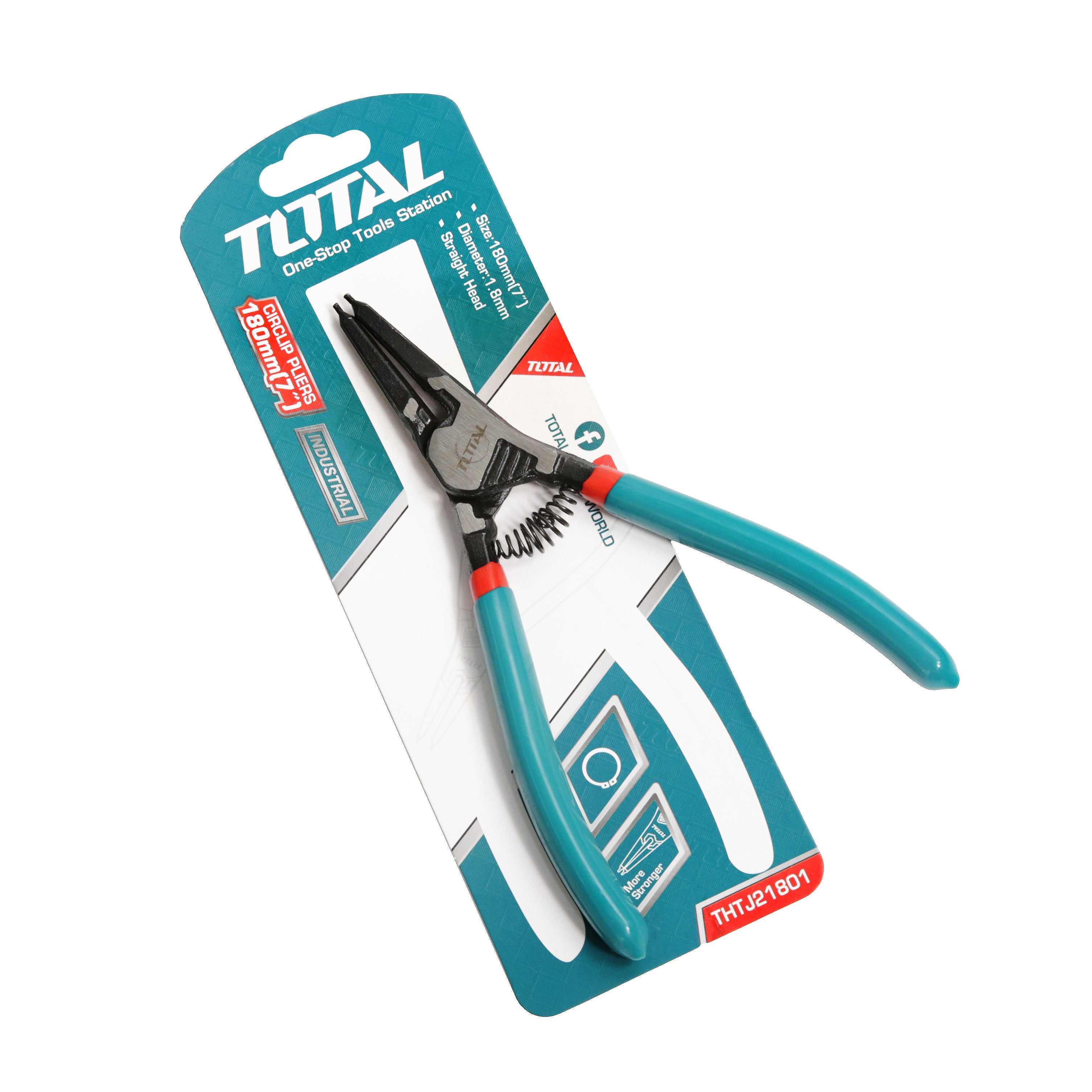 Total Circlip Pliers - Straight Head - 180mm - THTJ21801