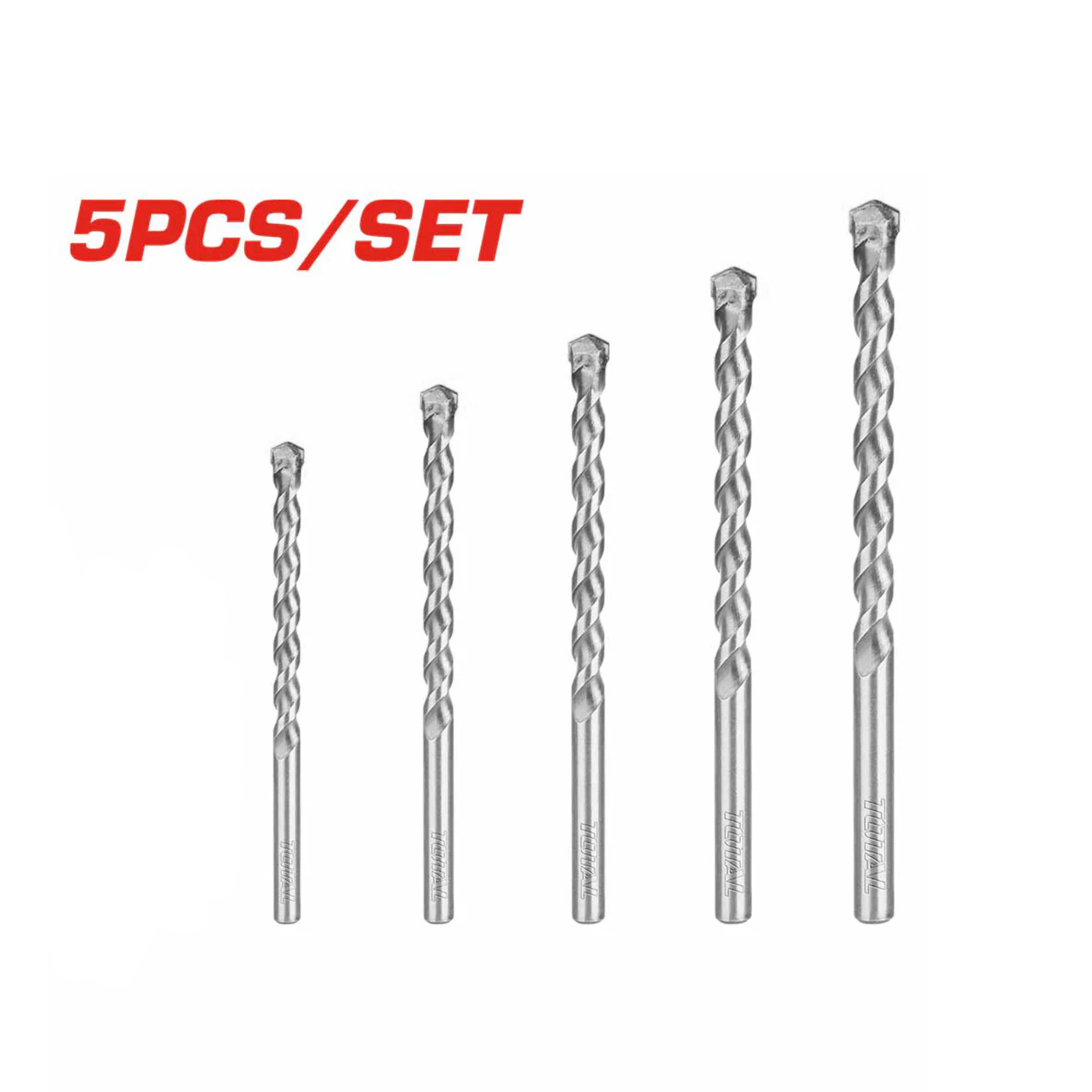 Total Masonry Drill Bits Set 5pcs - TACSD5055