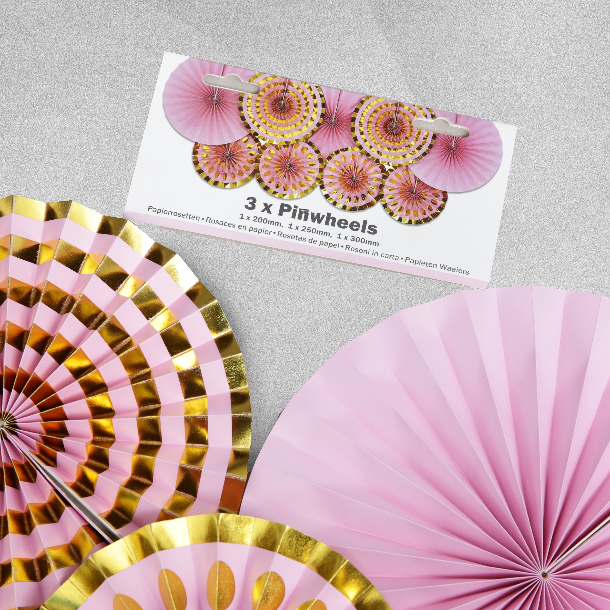 Neviti Glitz and Glamour Pinwheels - Pink and Gold