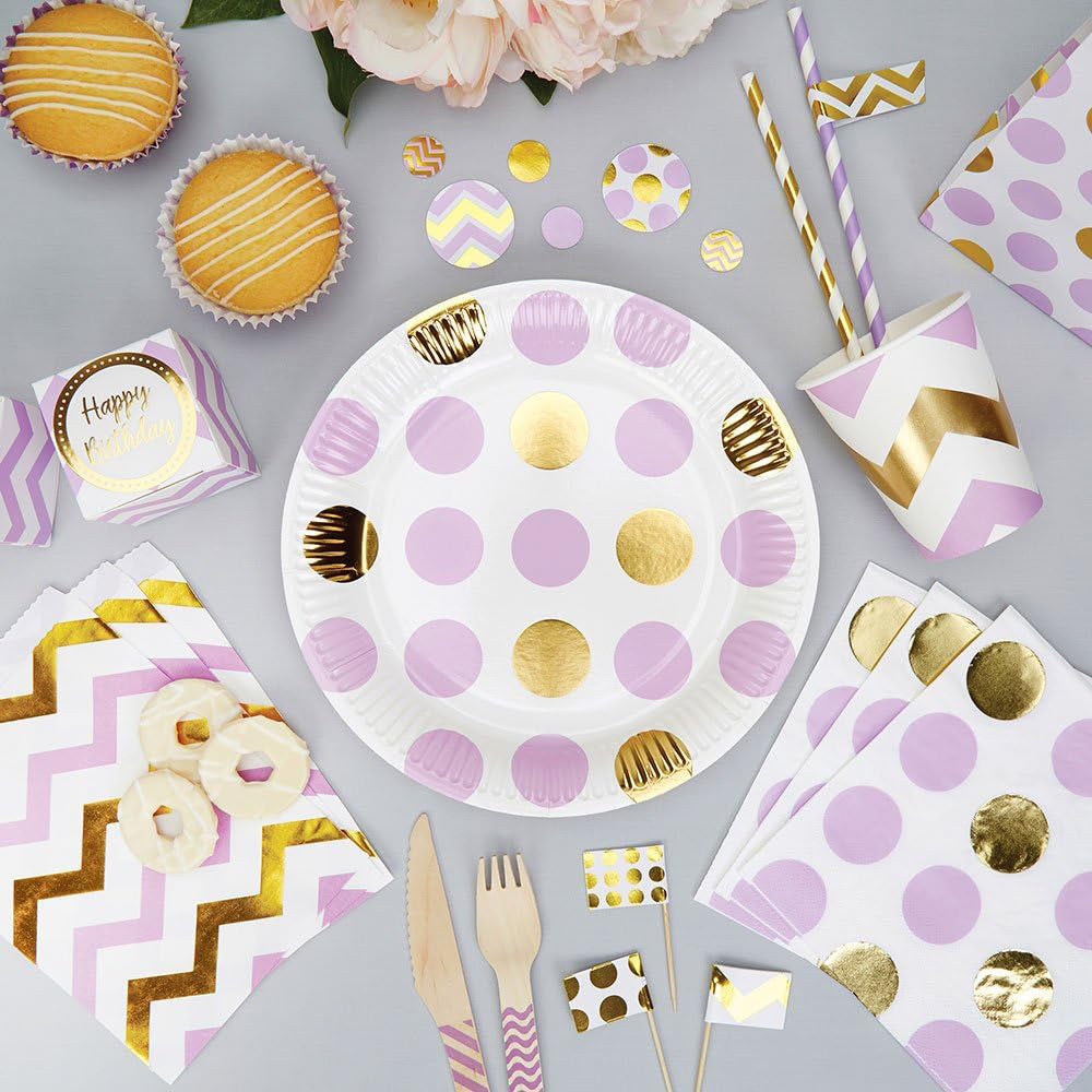 Neviti Colour Block Table Scatters - Pink, Gold and White