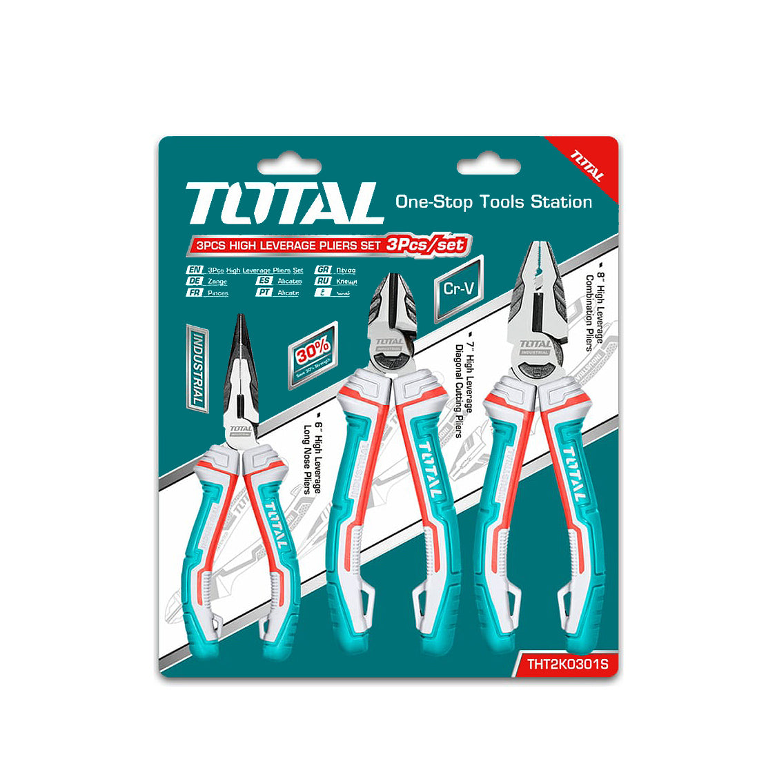 Total 3pcs High Leverage Pliers Set - THT2K0301S