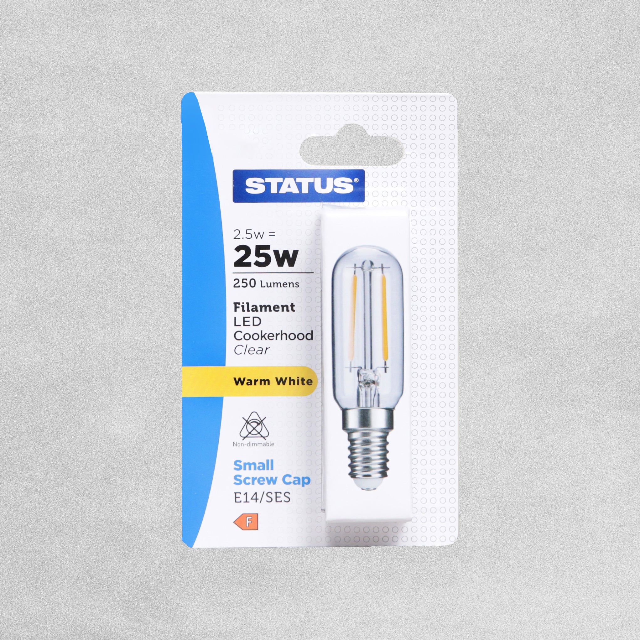 Status Filament LED Cookerhood Clear Bulb E14/SES 2w=25w - Warm White