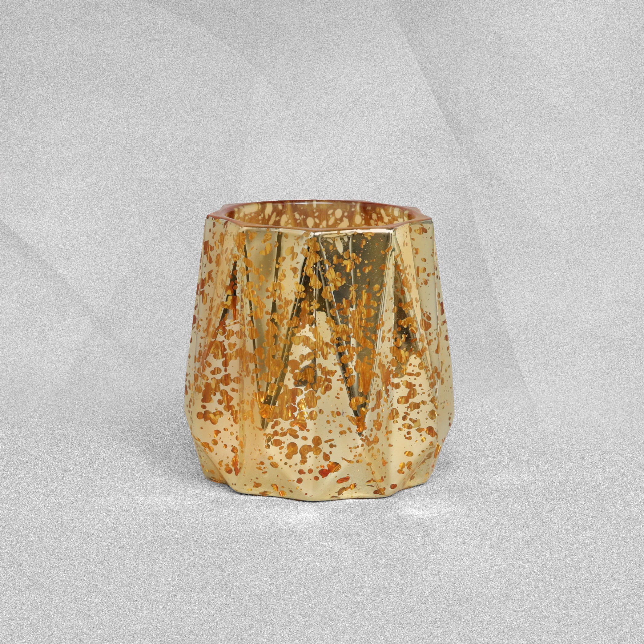 Gold Speckled Geo Glass