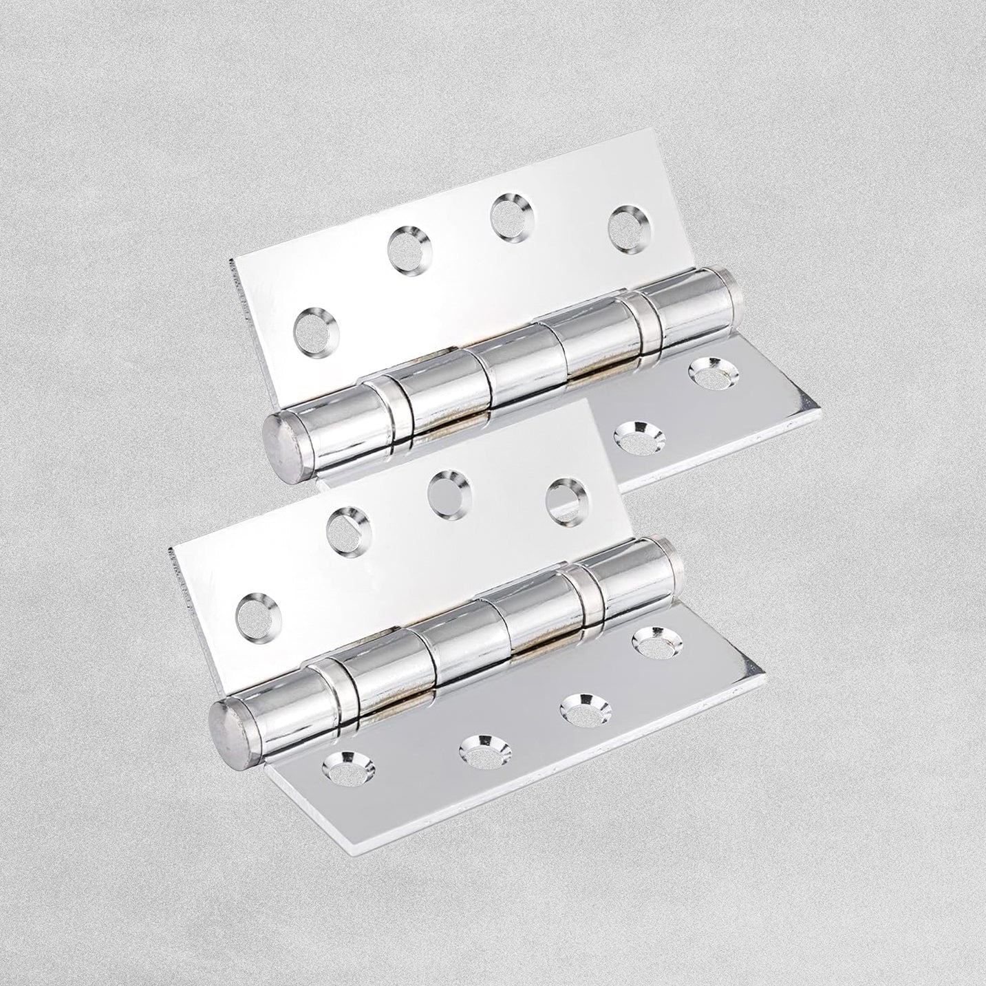 4" Polished Mirror Twin Ball Race Hinges with Fire Rating 100 x 75 x 3mm - Pack of 2