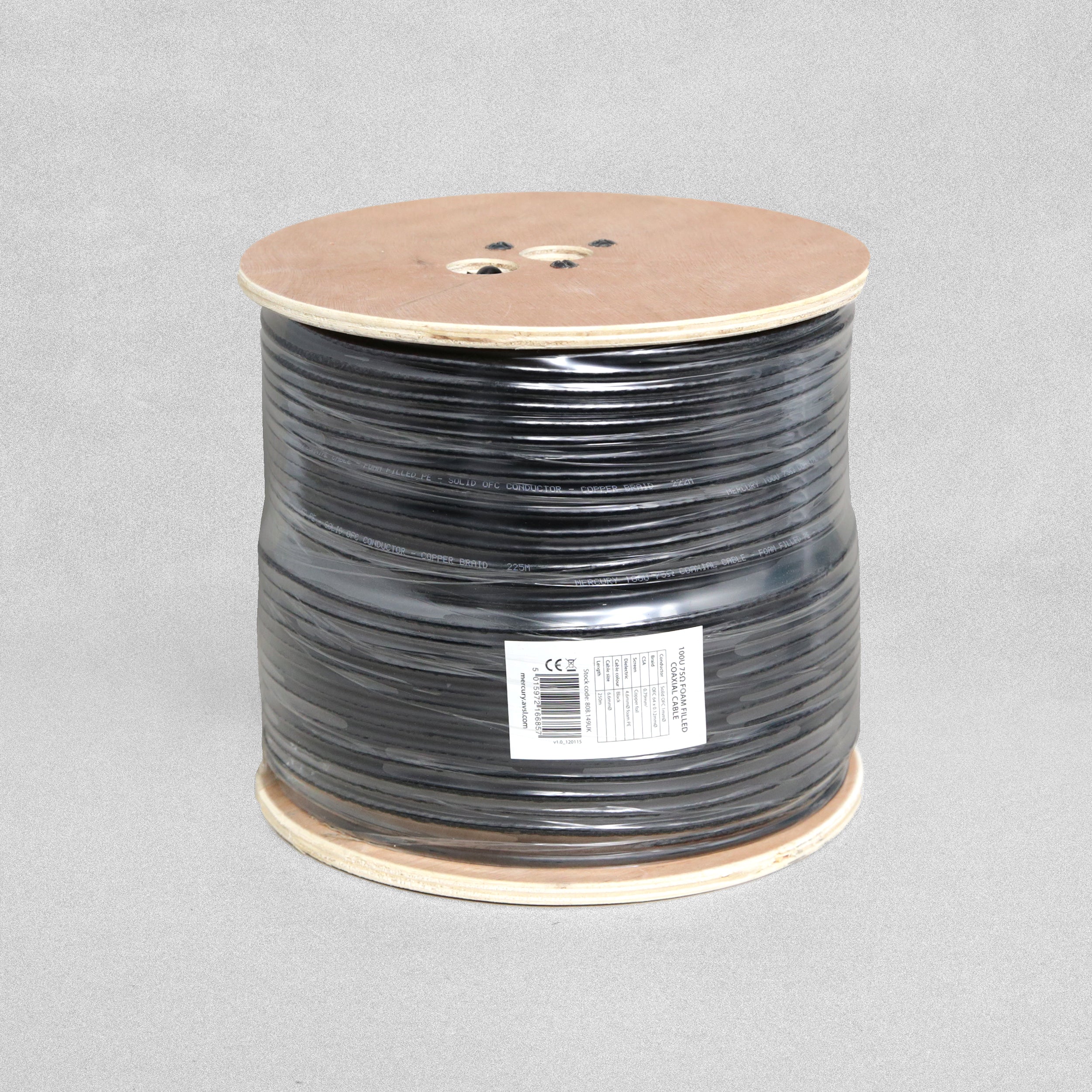 100U 75Ohms Braid Foam Filled Coaxial Cable - 250m