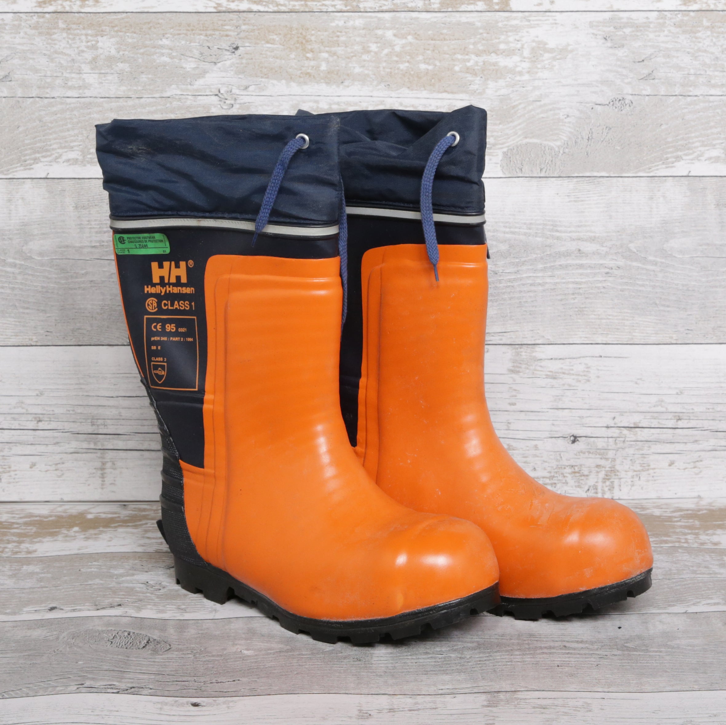 De-Branded Steel Toe Cap Chainsaw Class 3 Wellington Boots UK5.5