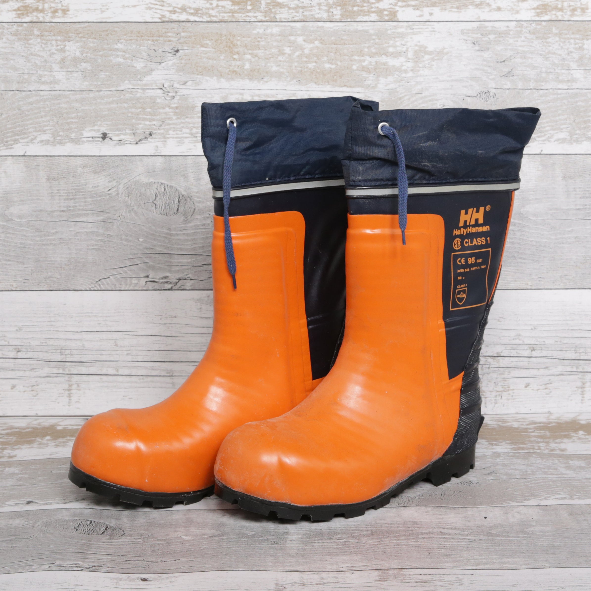 De-Branded Steel Toe Cap Chainsaw Class 3 Wellington Boots UK5.5