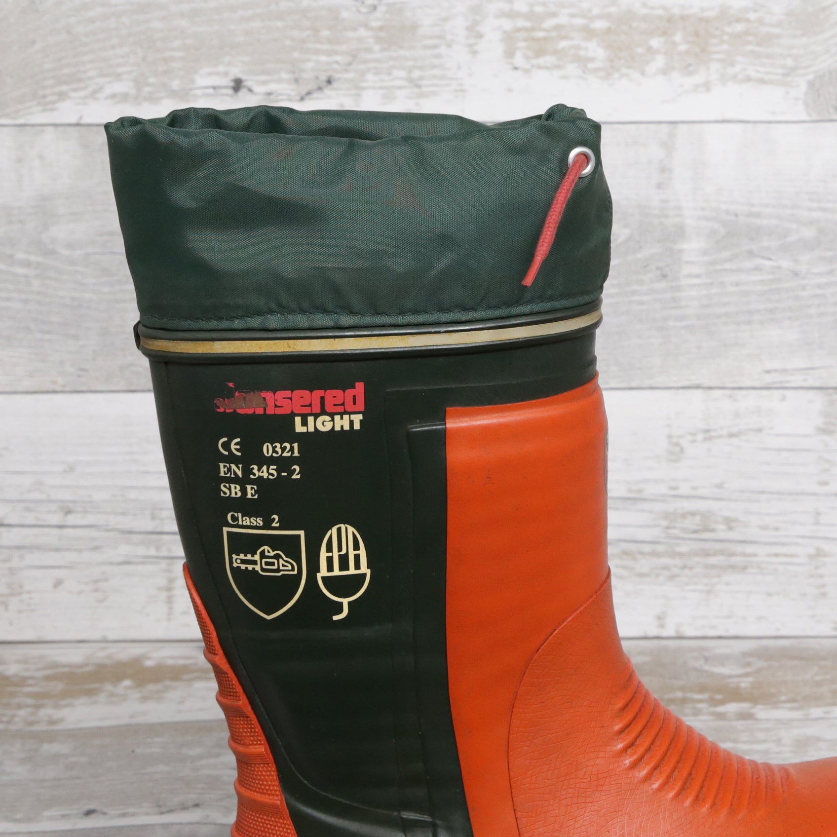 De-Branded Steel Toe Cap Chainsaw Class 2 Wellington Boots UK5.5