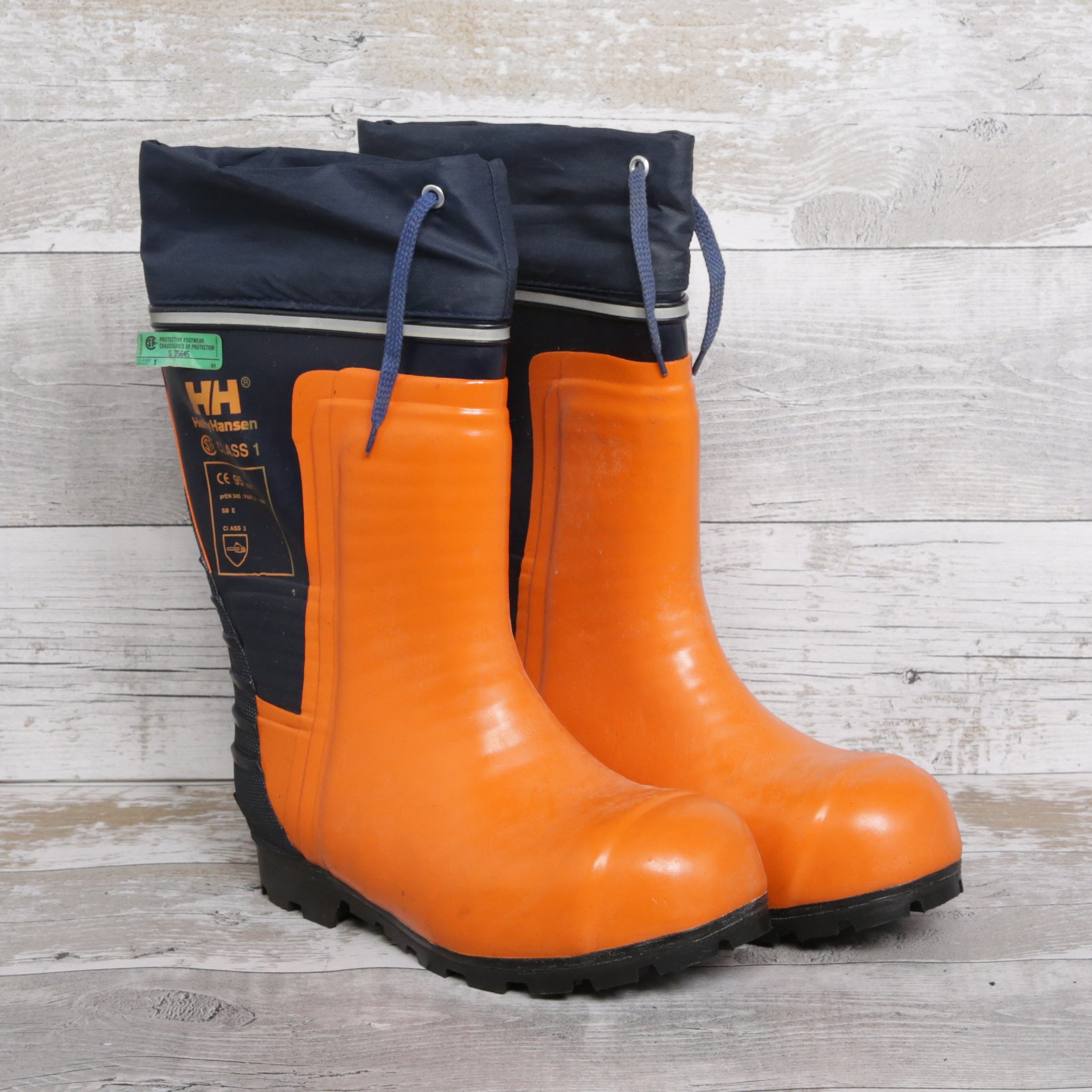 De-Branded Steel Toe Cap Chainsaw Class 3 Wellington Boots UK5.5