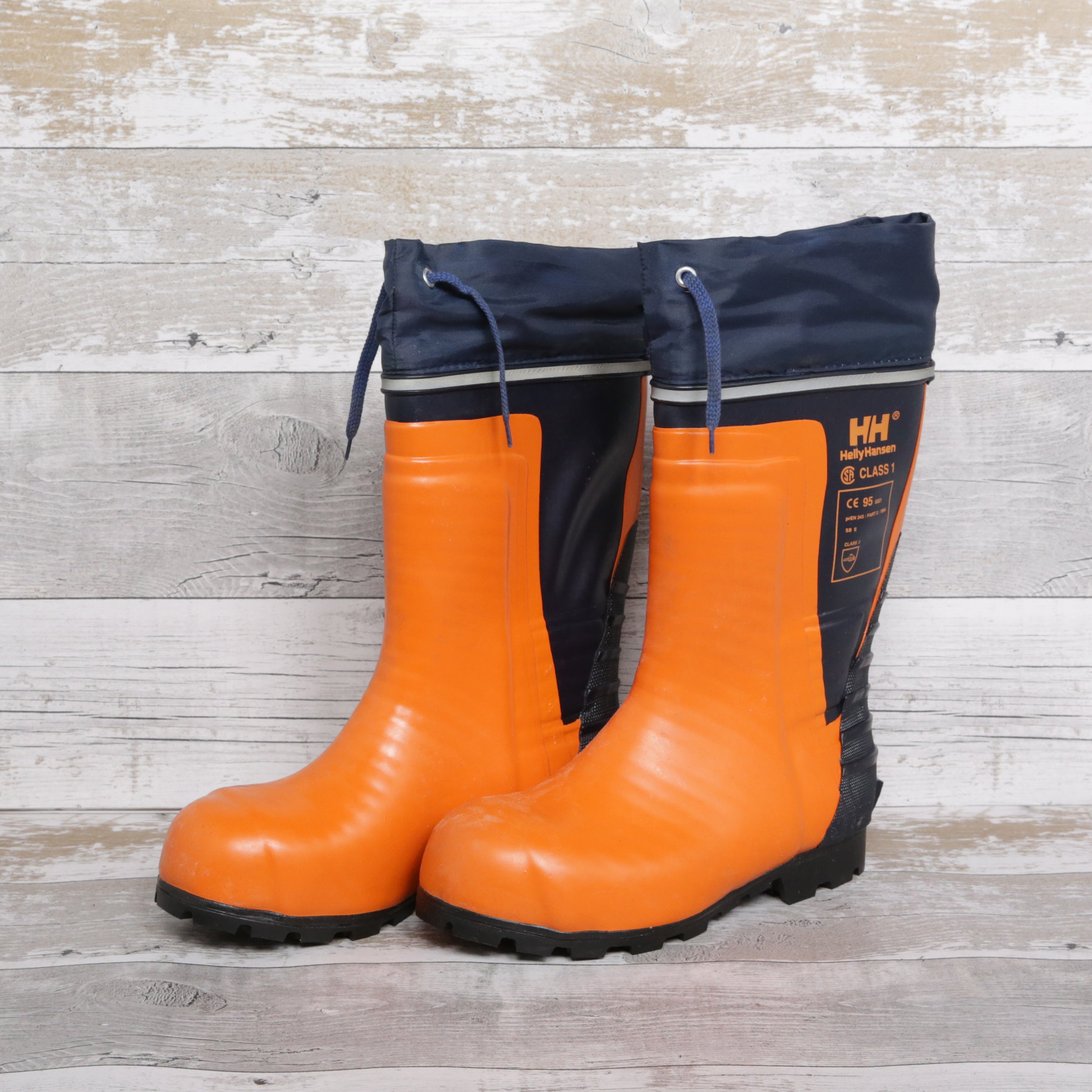 De-Branded Steel Toe Cap Chainsaw Class 3 Wellington Boots UK7.5