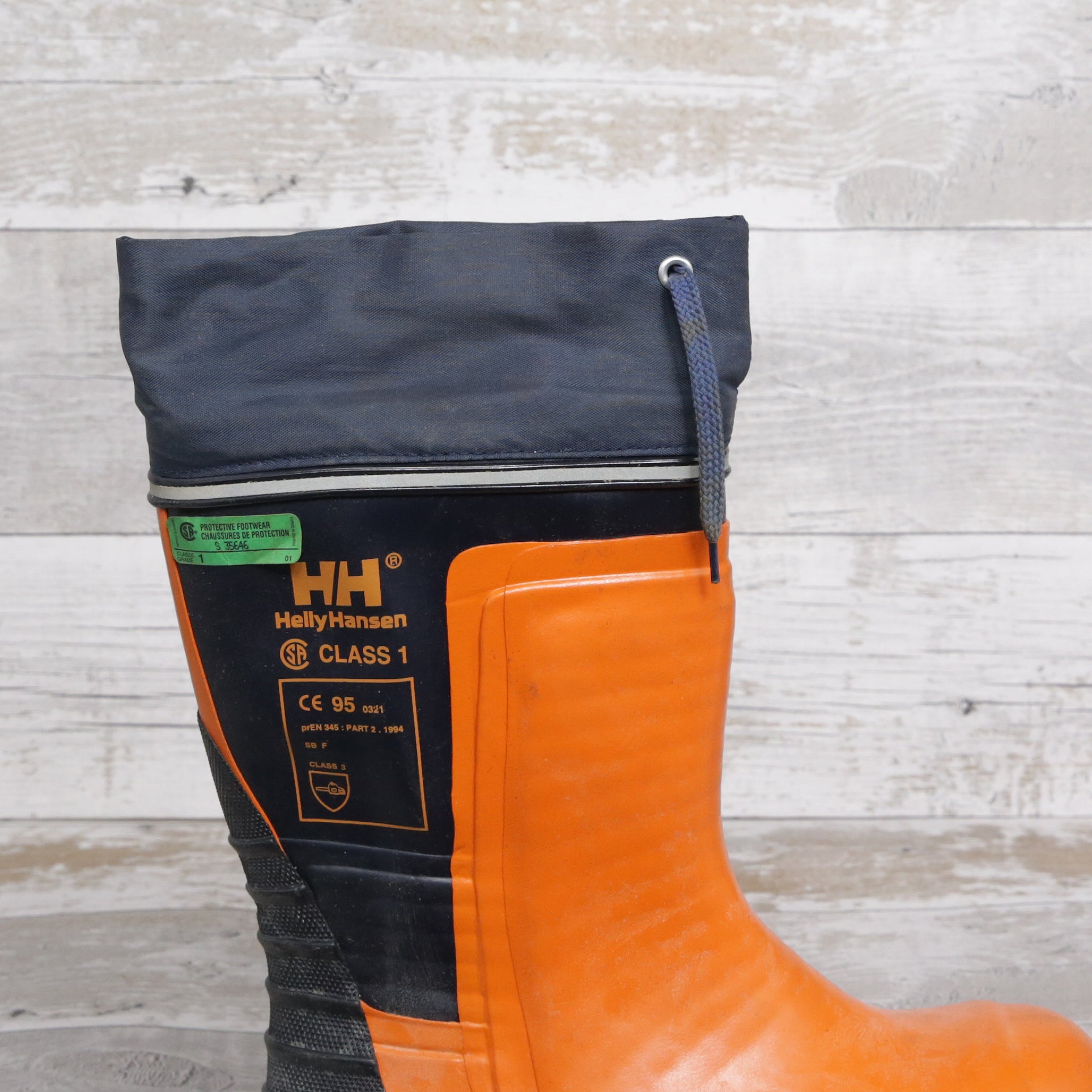 De-Branded Steel Toe Cap Chainsaw Class 3 Wellington Boots UK5.5