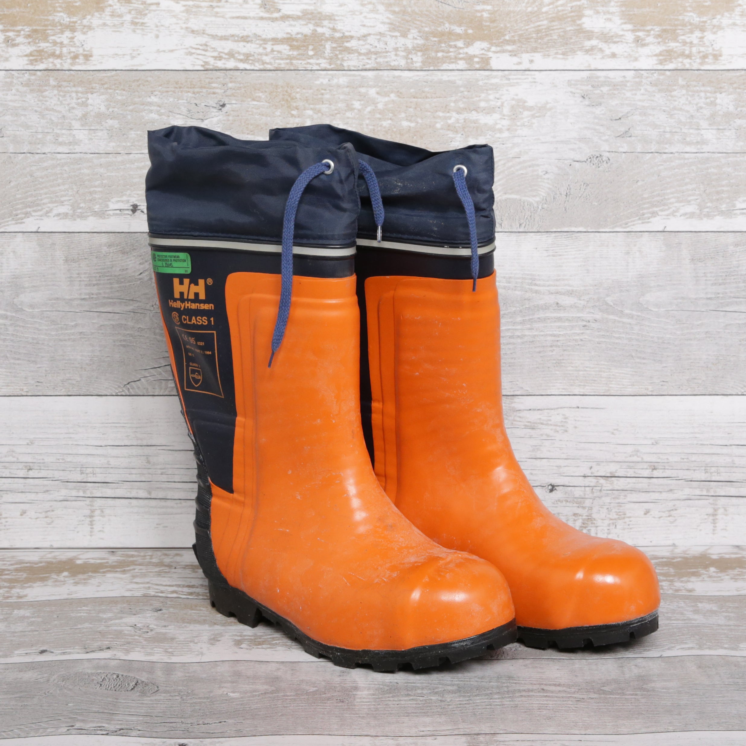 De-Branded Steel Toe Cap Chainsaw Class 3 Wellington Boots UK7.5