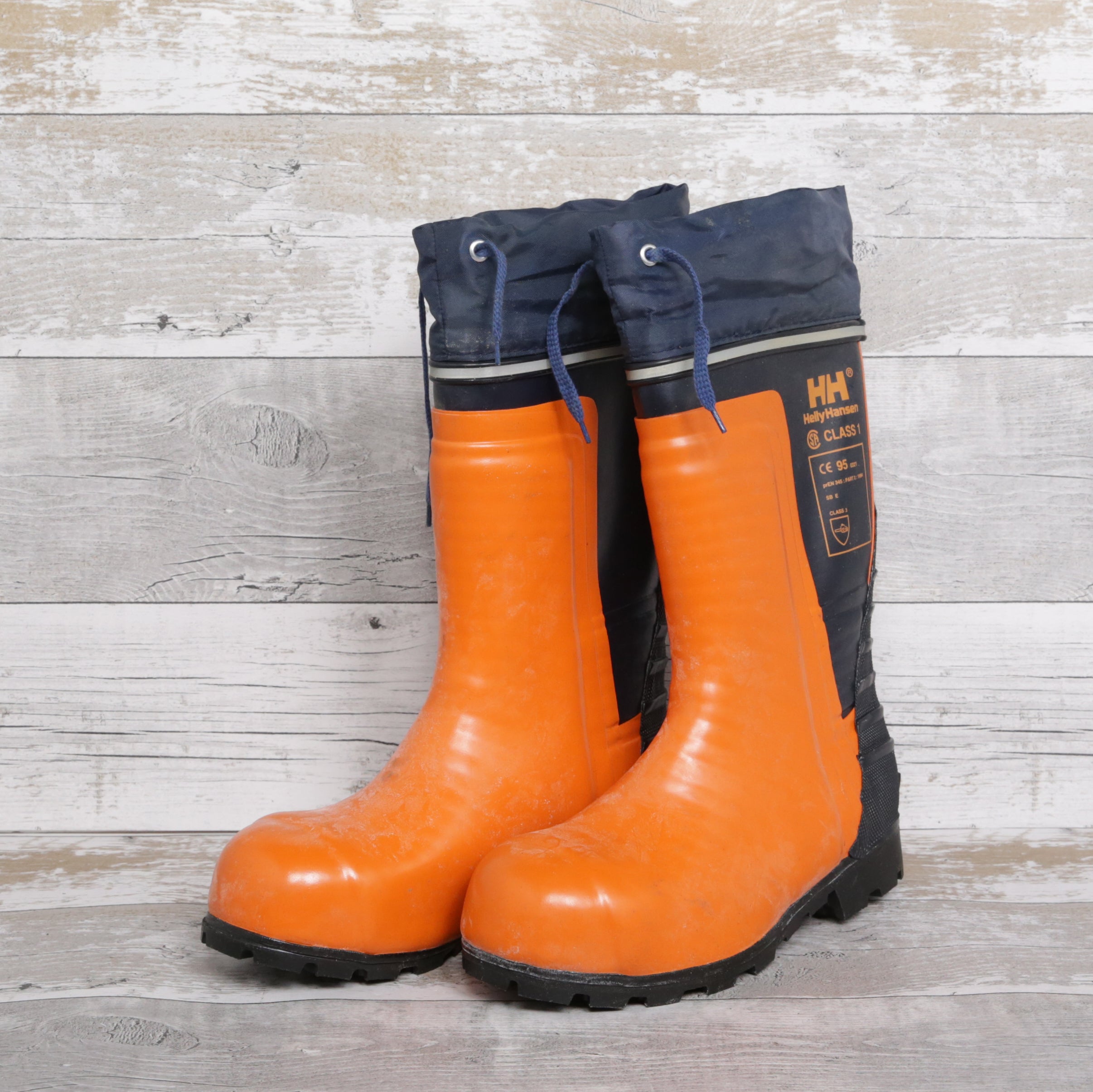 De-Branded Steel Toe Cap Chainsaw Class 3 Wellington Boots UK7.5