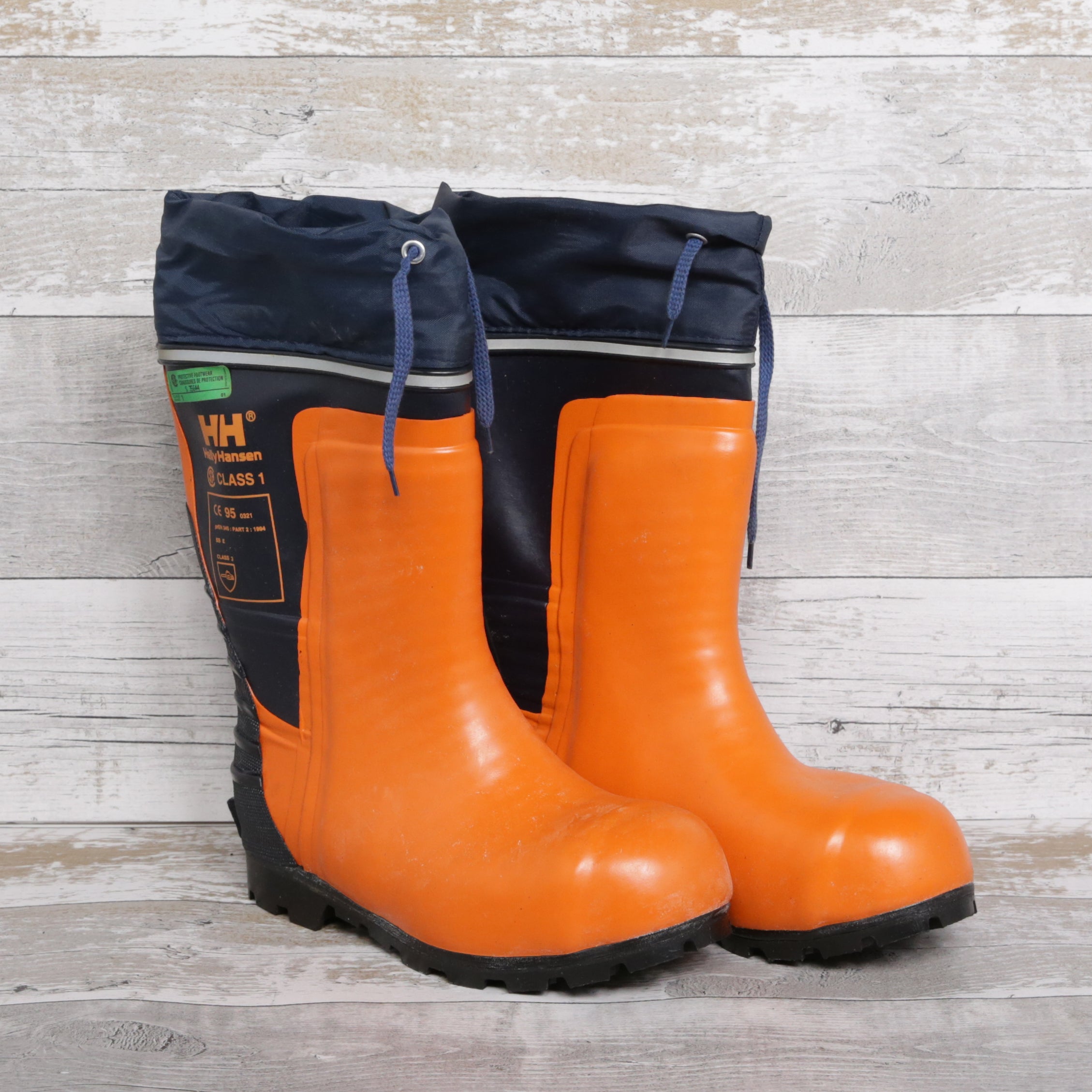 De-Branded Steel Toe Cap Chainsaw Class 3 Wellington Boots UK5.5