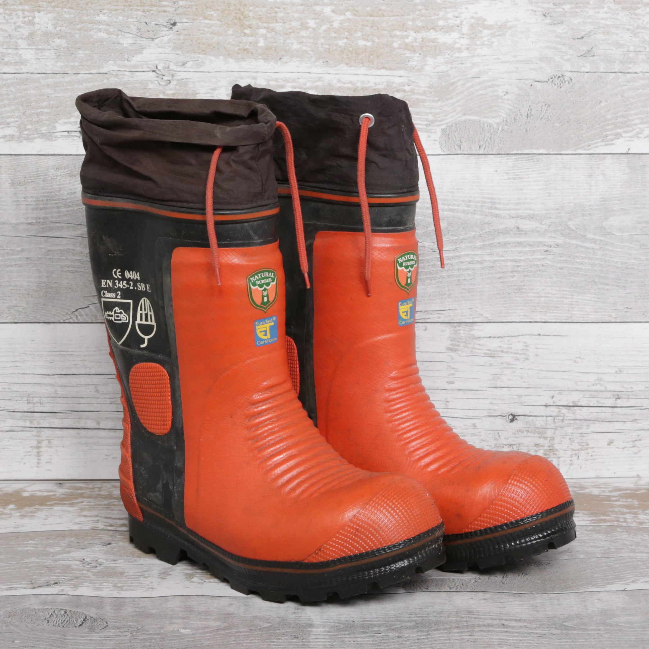 De-Branded Steel Toe Cap Chainsaw Class 2 Wellington Boots UK5