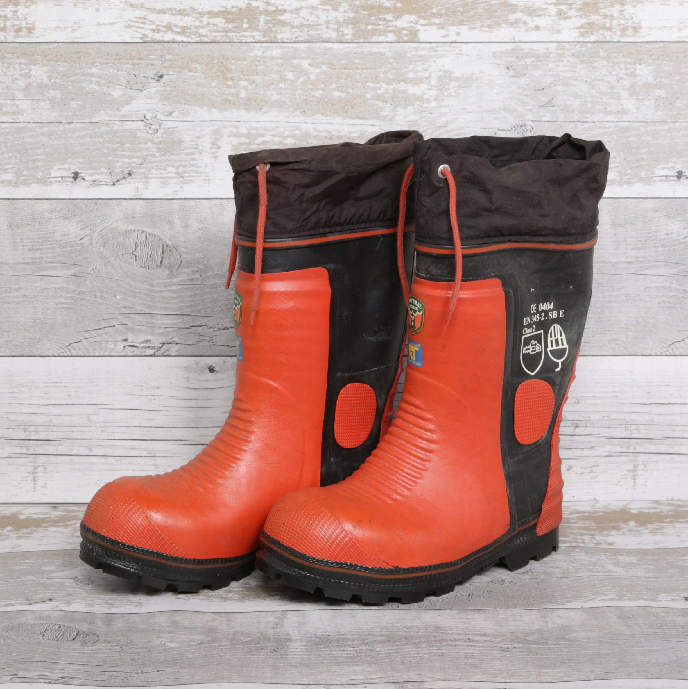 De-Branded Steel Toe Cap Chainsaw Class 2 Wellington Boots UK5