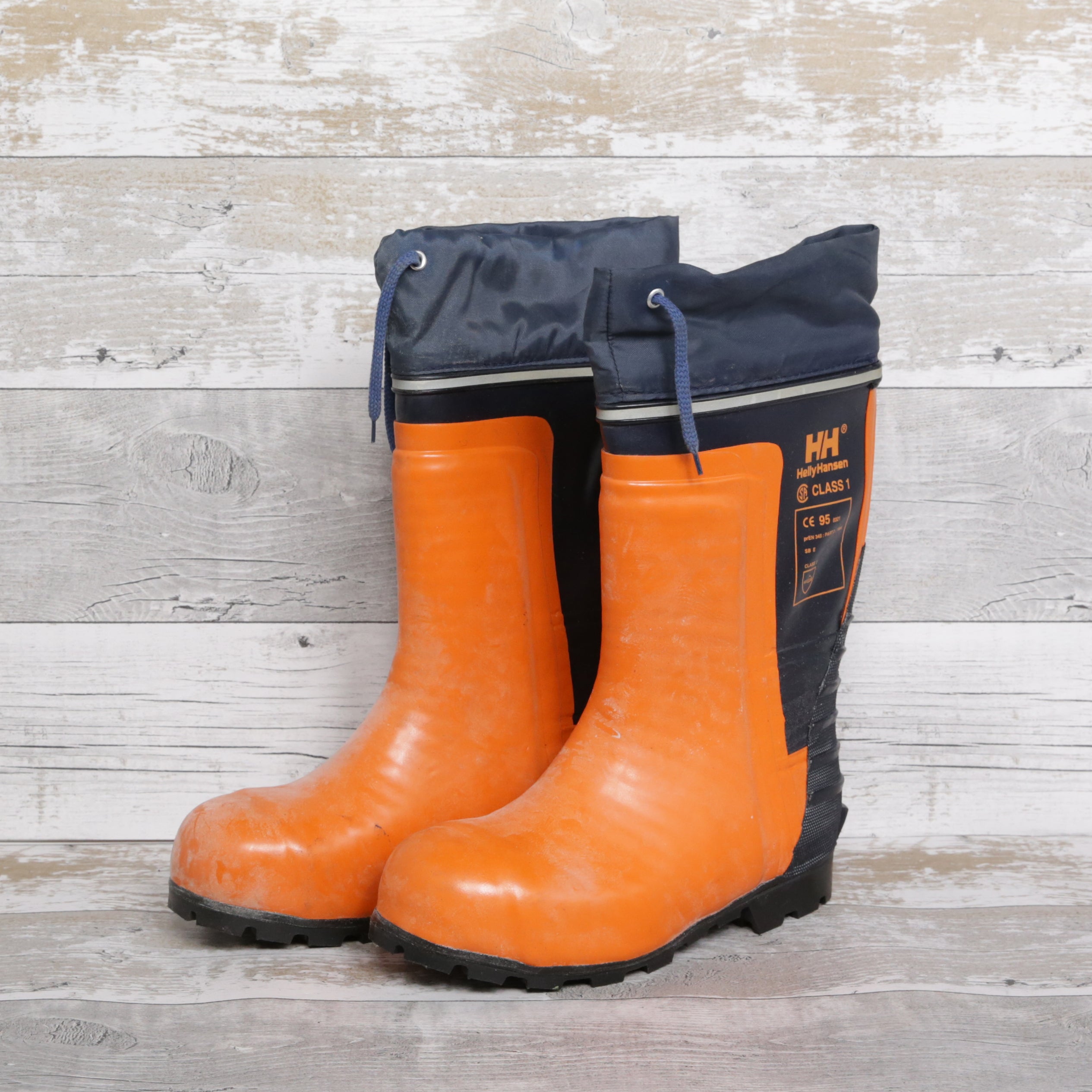 De-Branded Steel Toe Cap Chainsaw Class 3 Wellington Boots UK7.5