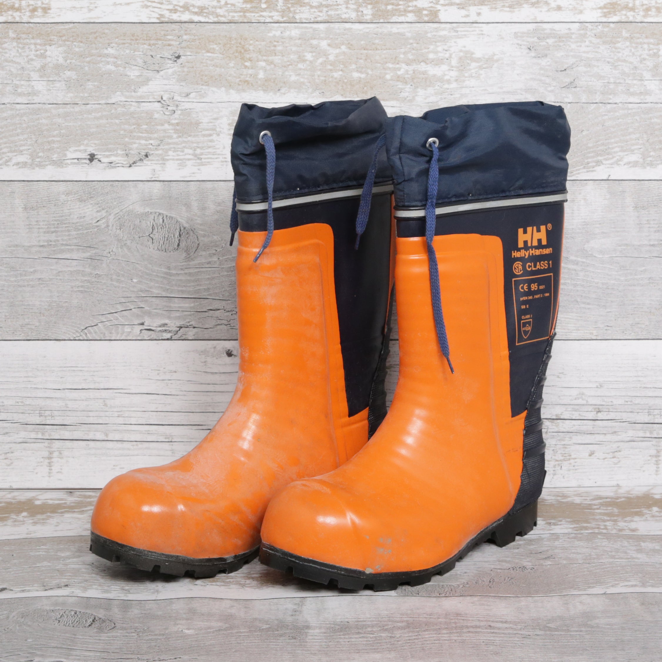 De-Branded Steel Toe Cap Chainsaw Class 3 Wellington Boots UK6.5